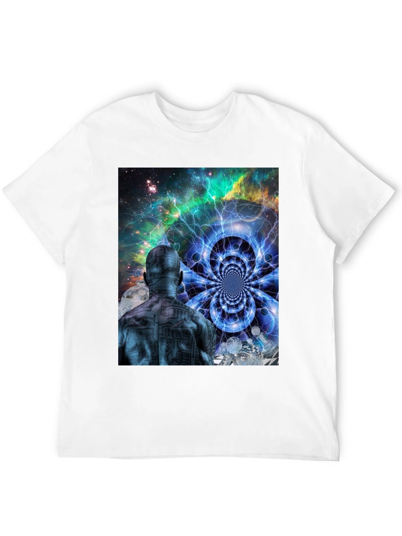 Mind Bender T-Shirt: Cosmic Circuit Man Design