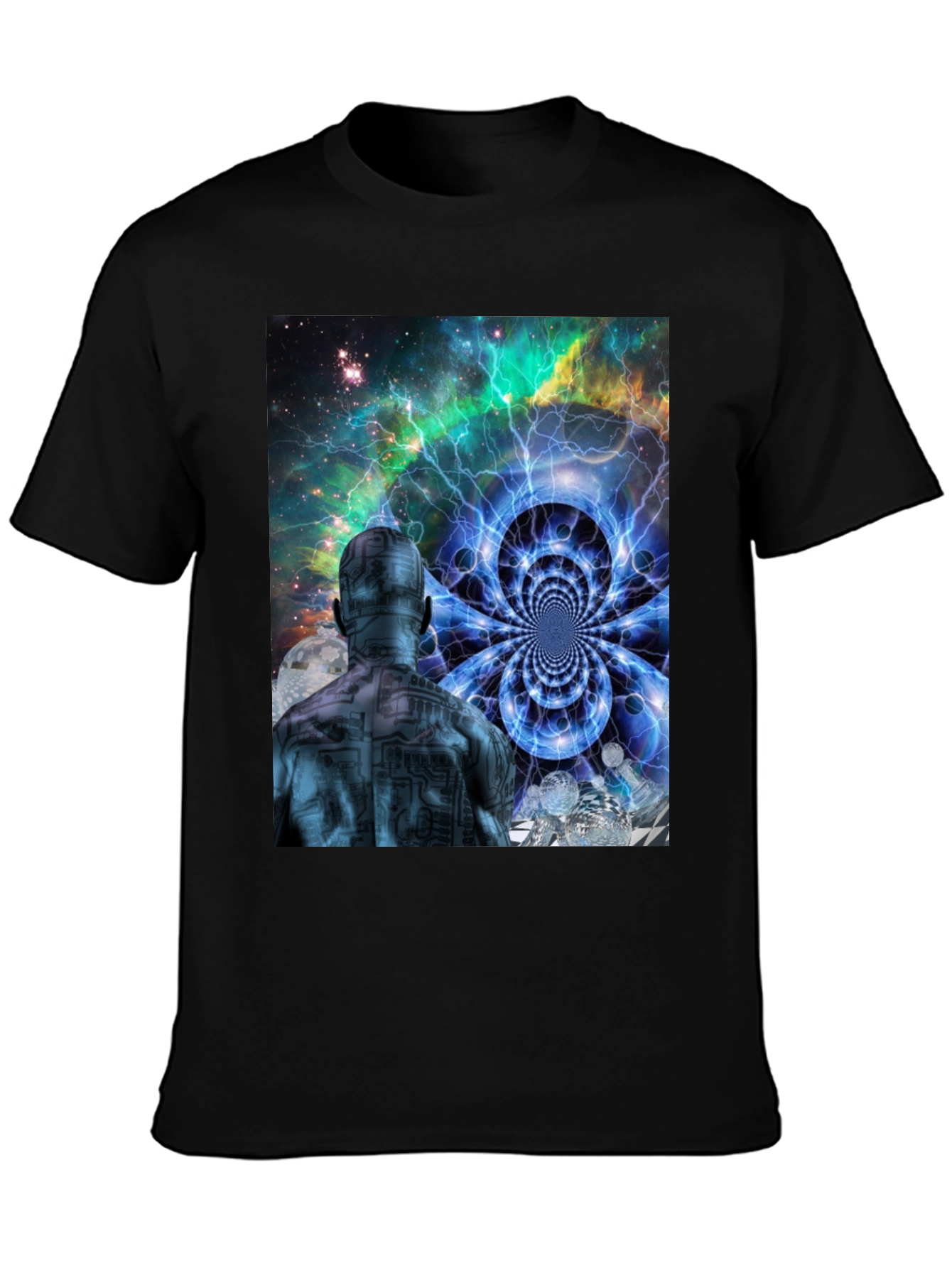 Mind Bender T-Shirt: Cosmic Circuit Man Design