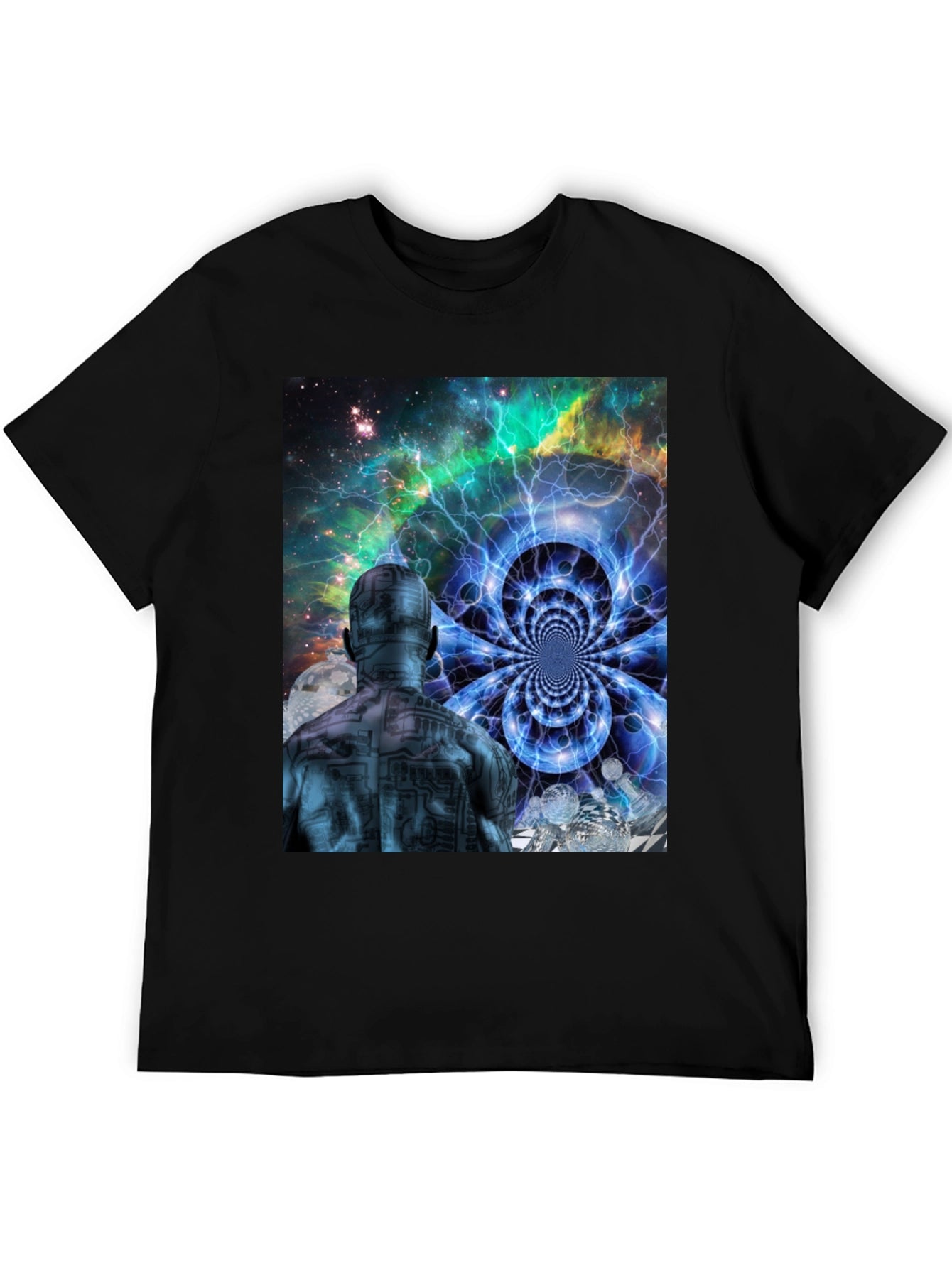 Mind Bender T-Shirt: Cosmic Circuit Man Design