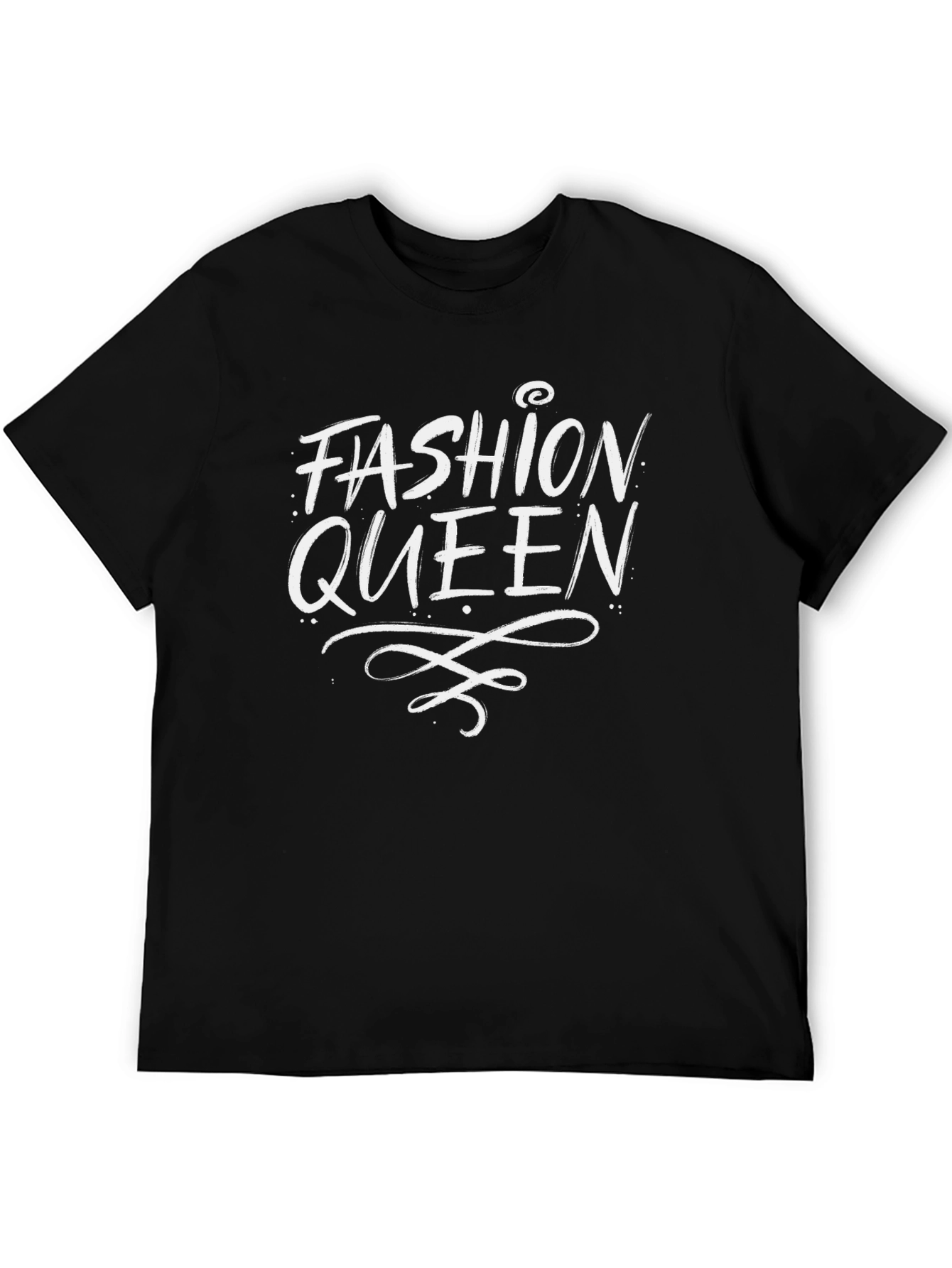 Fashion Queen Graphic Tee - Stylish Black Cotton T-Shirt