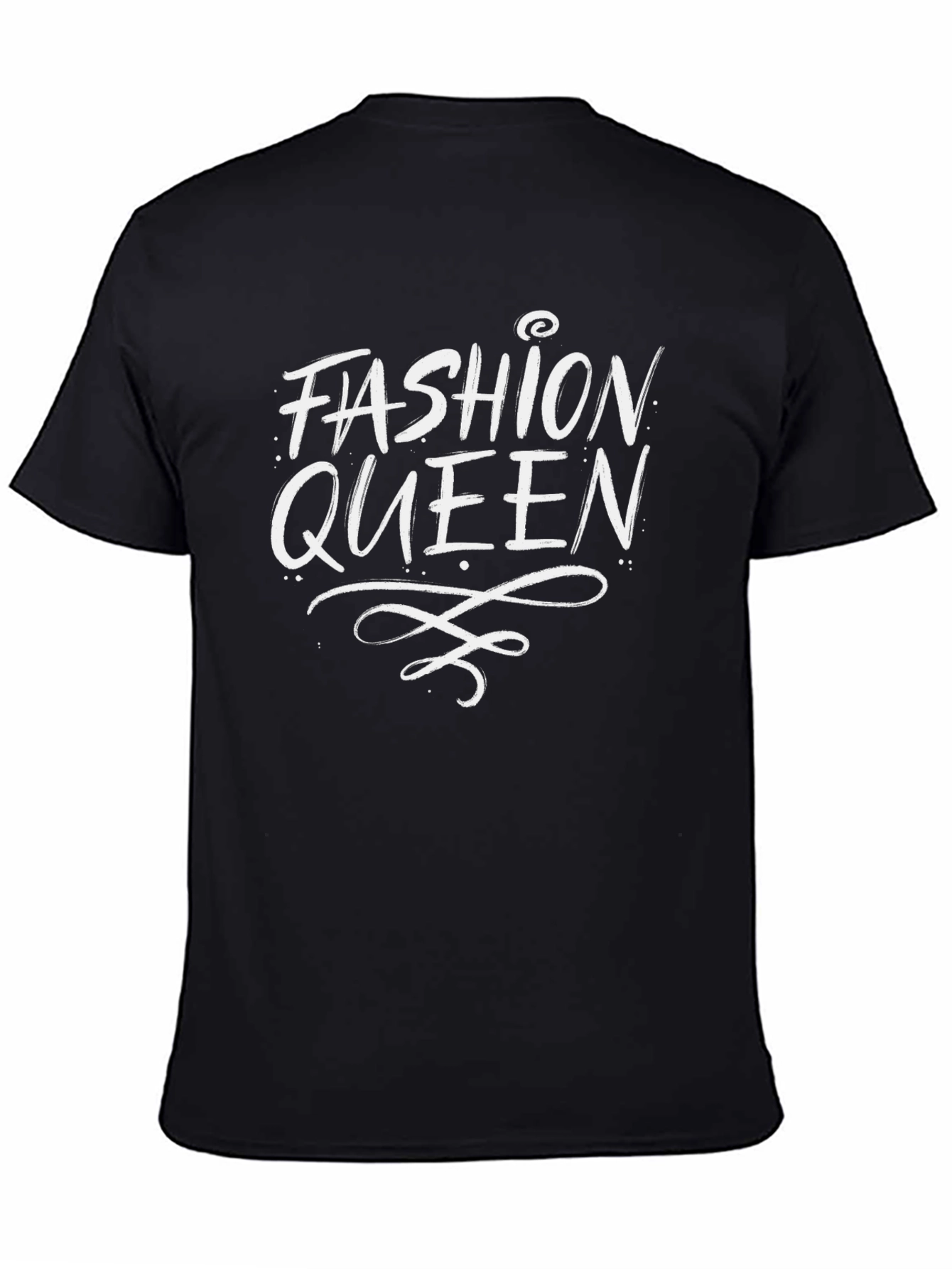 Fashion Queen Graphic Tee - Stylish Black Cotton T-Shirt