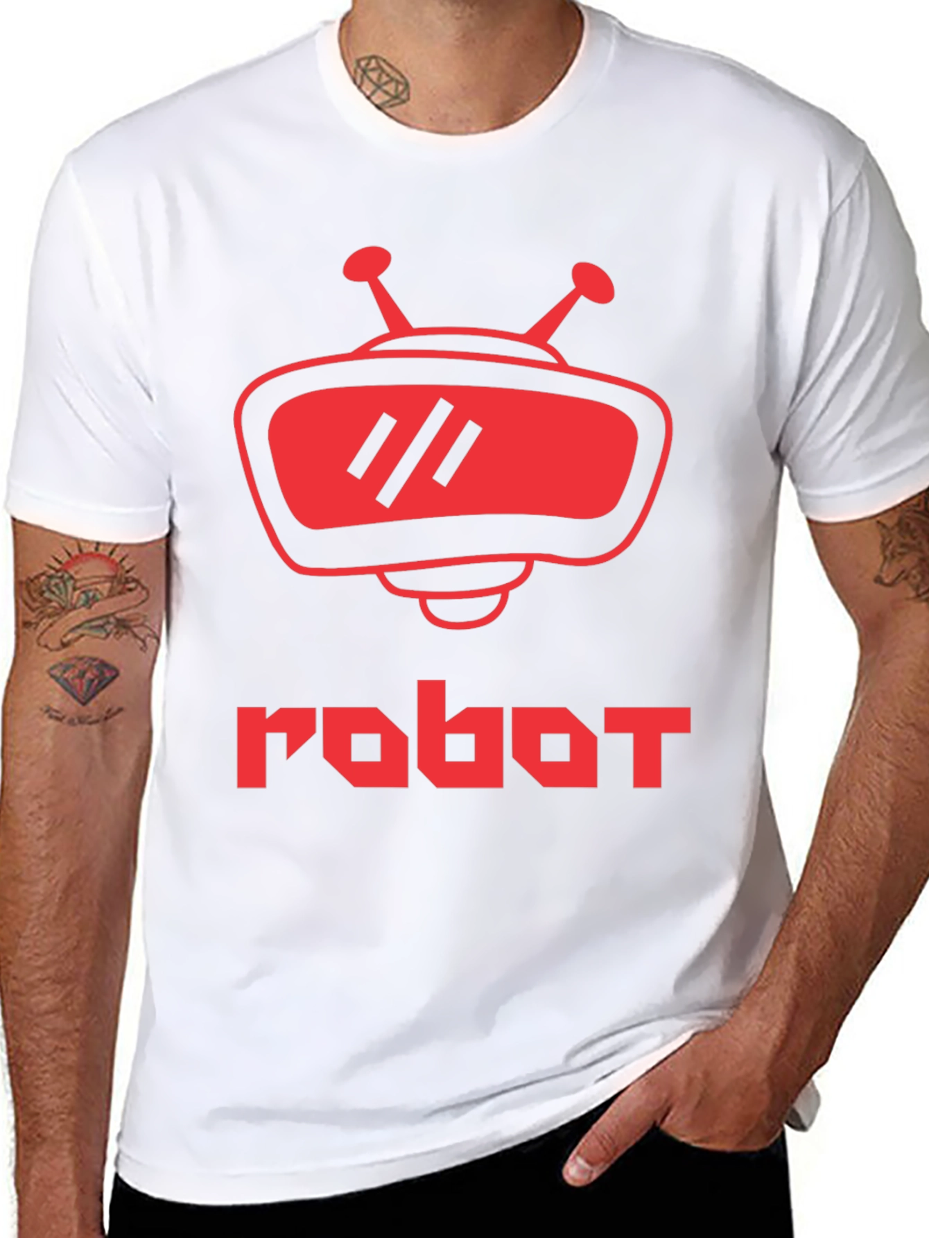 Retro Robot Graphic T-Shirt