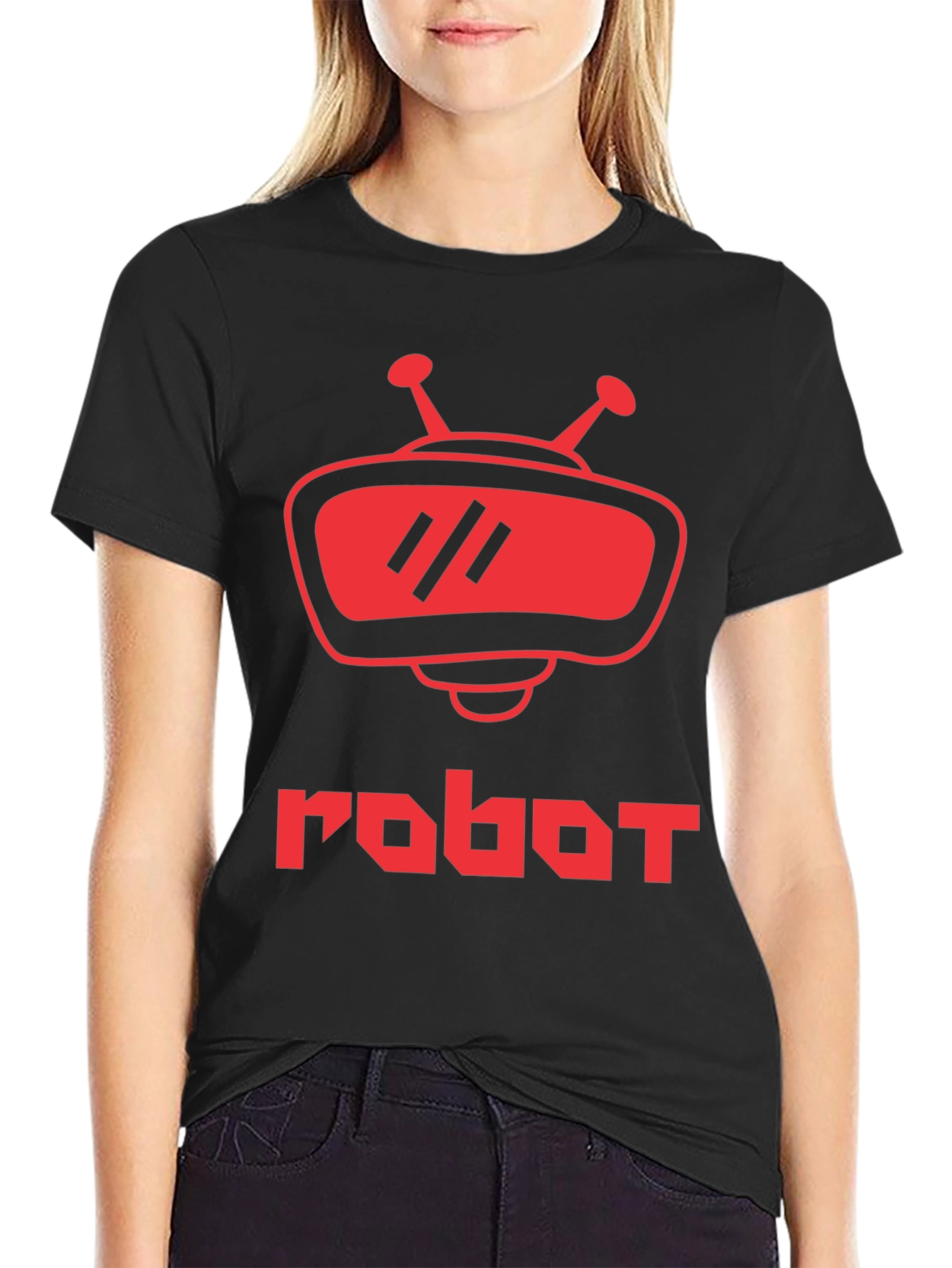 Retro Robot Graphic T-Shirt