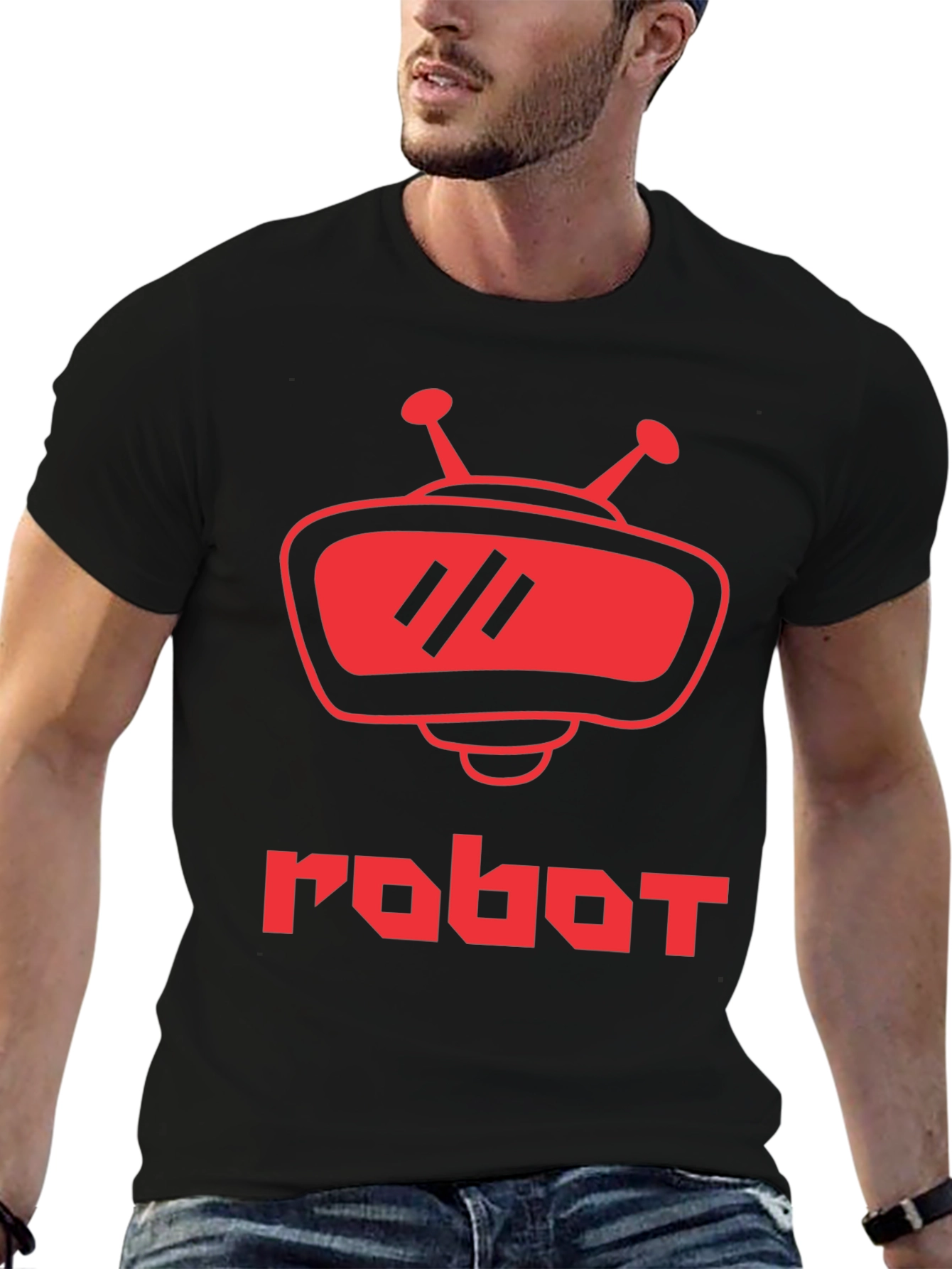 Retro Robot Graphic T-Shirt