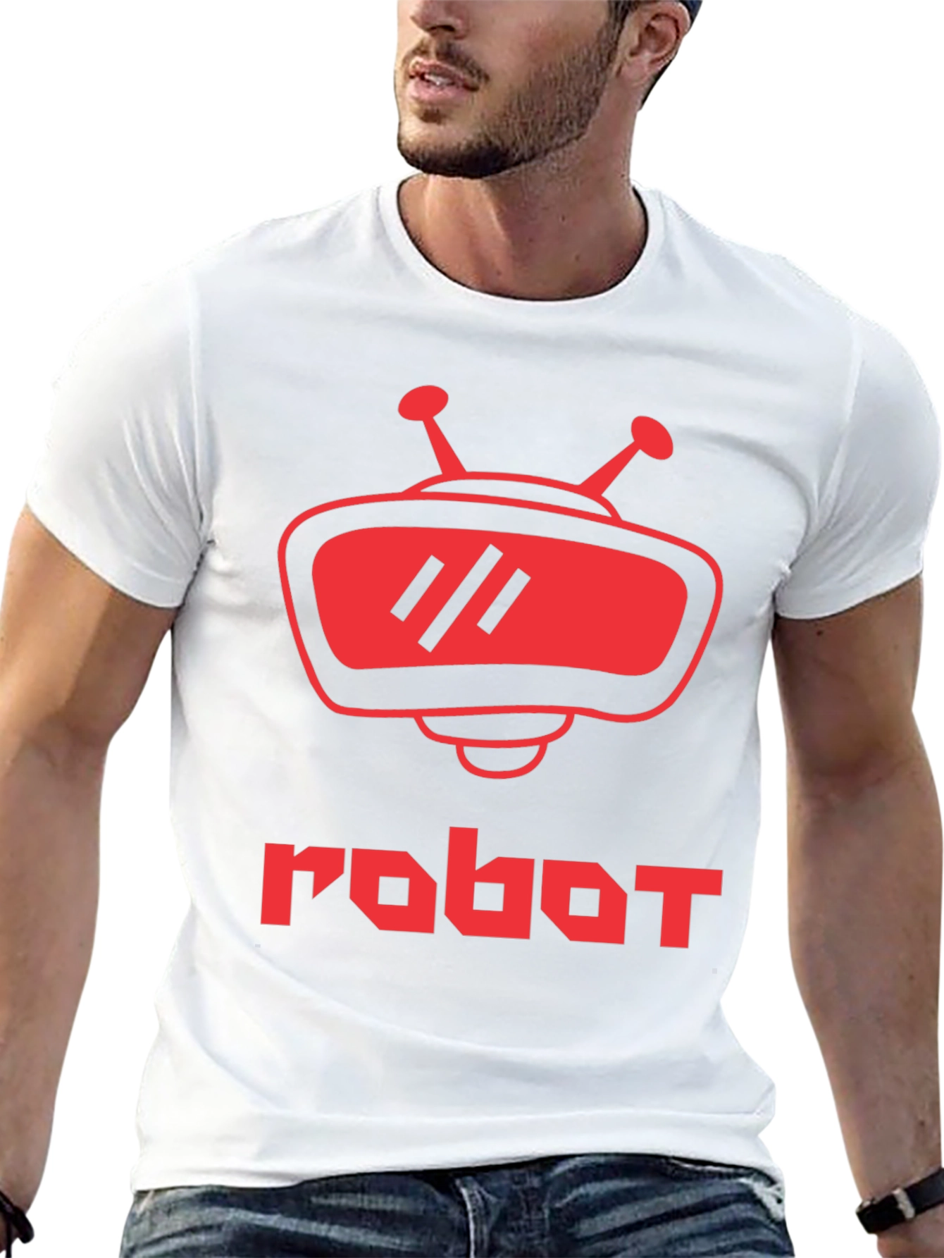 Retro Robot Graphic T-Shirt