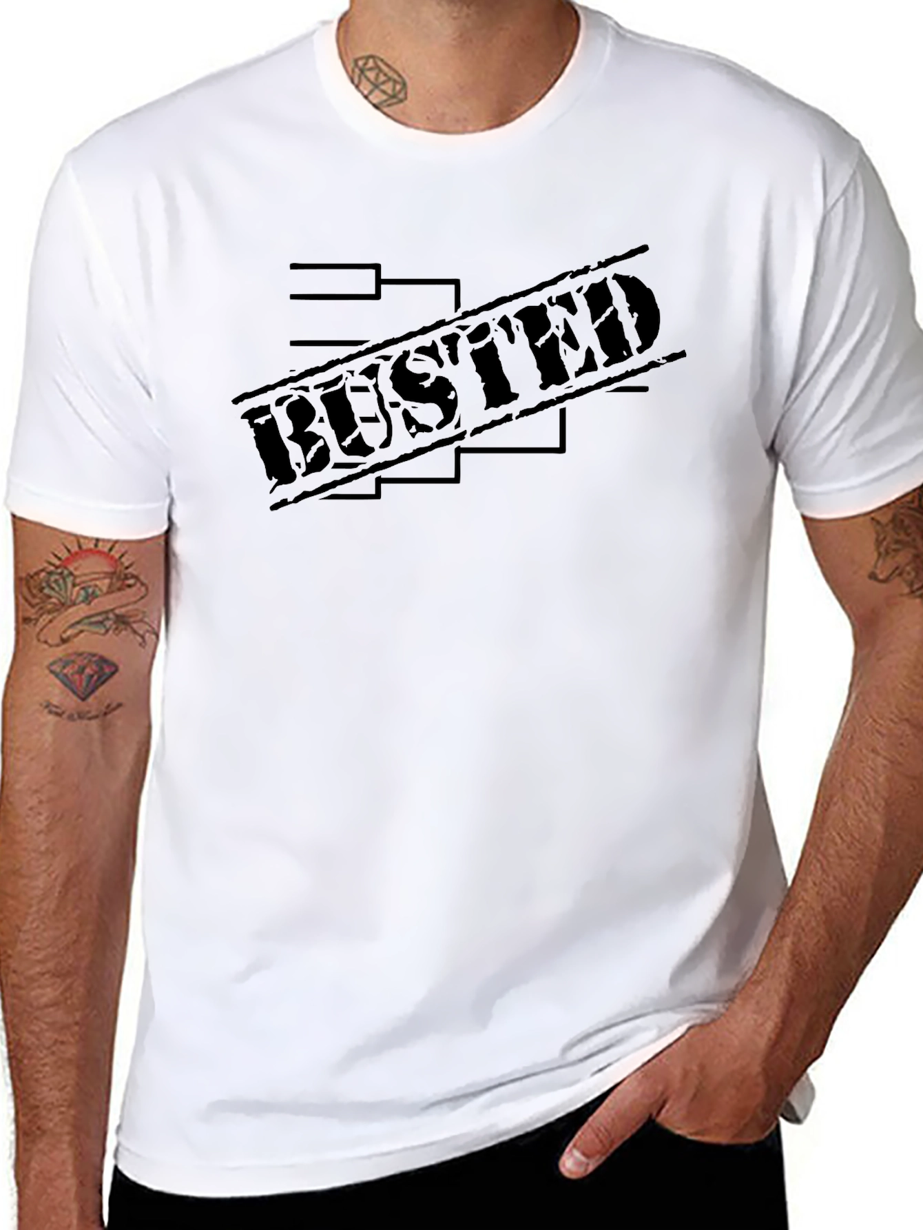 Busted Graphic T-Shirt - Mens Black Tee