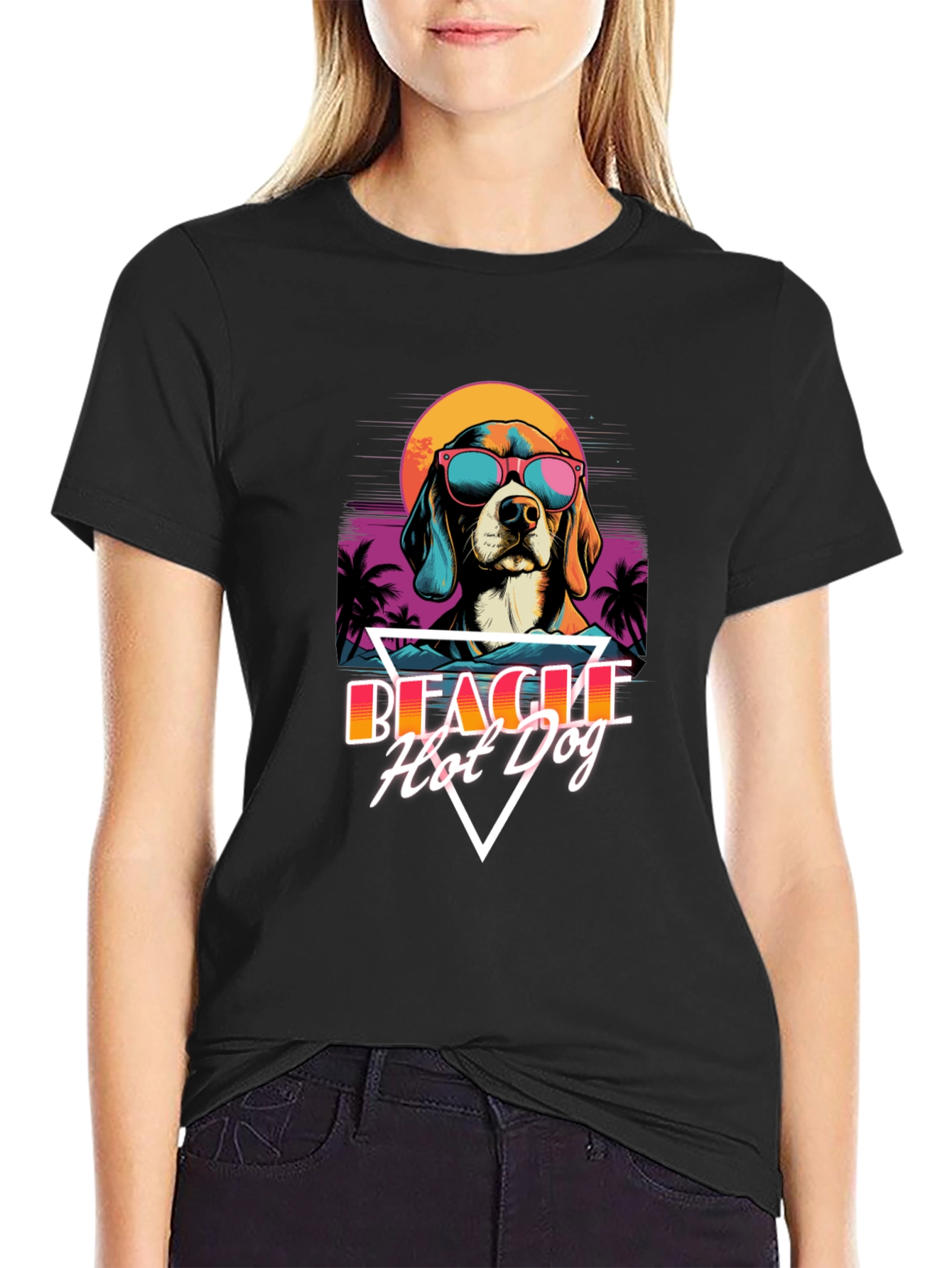 Retro Beagle Hot Dog T-Shirt