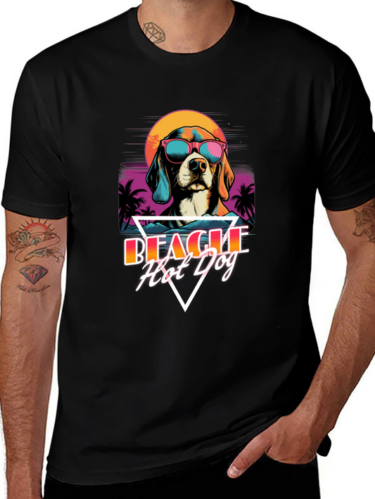 Retro Beagle Hot Dog T-Shirt