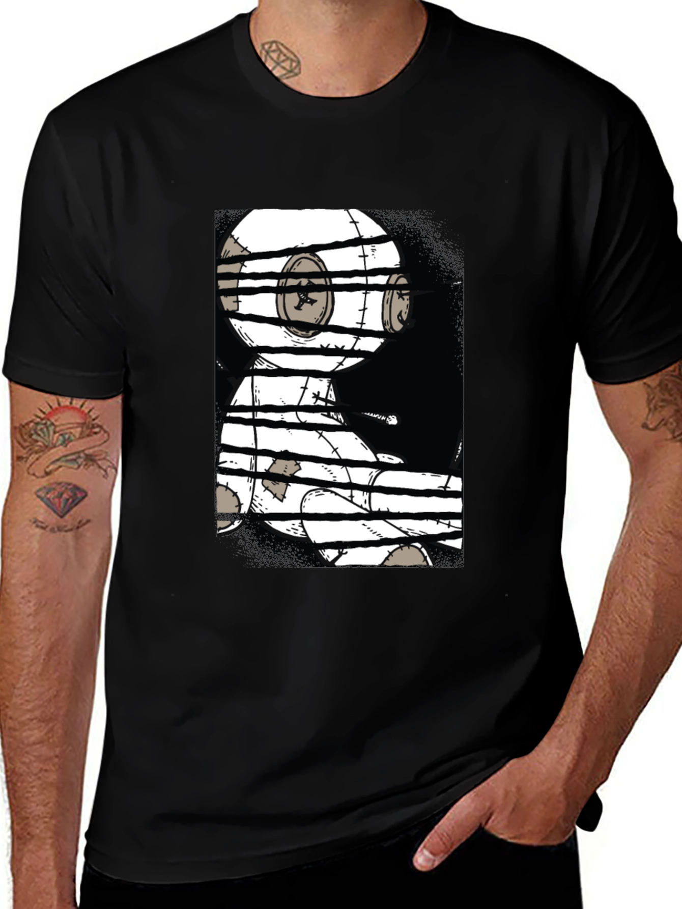 Graphic Print Black T-Shirt