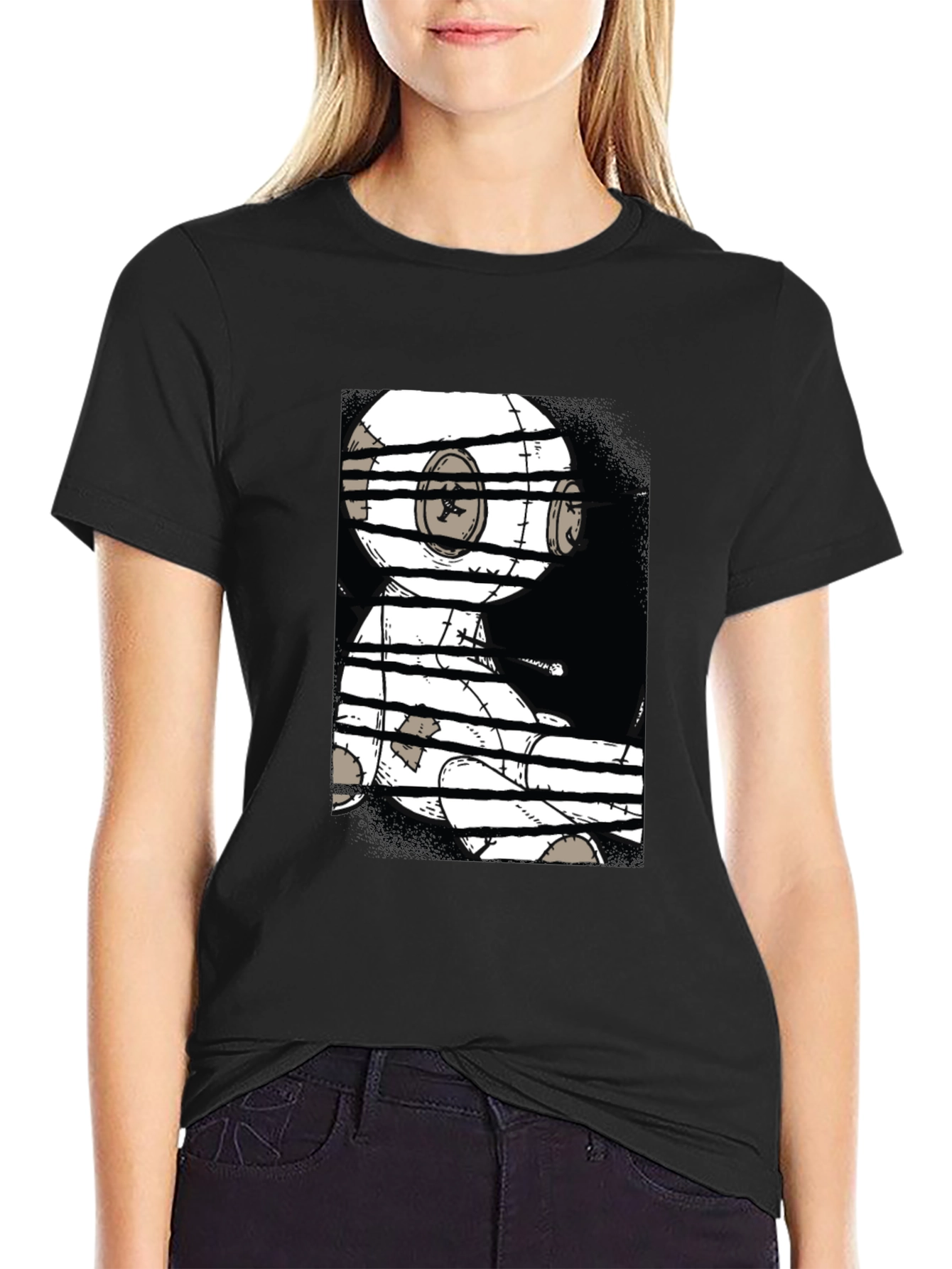 Graphic Print Black T-Shirt