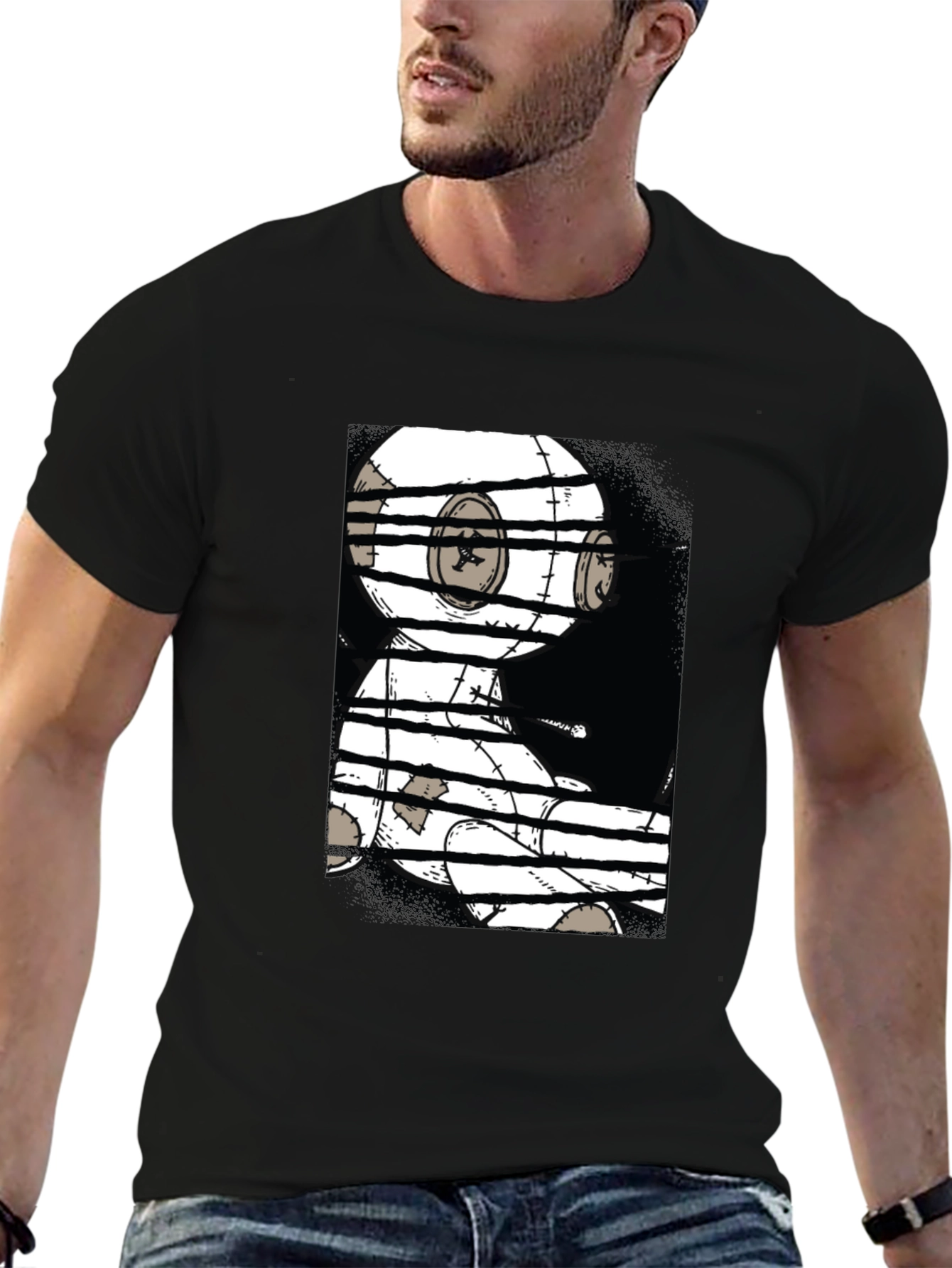 Graphic Print Black T-Shirt