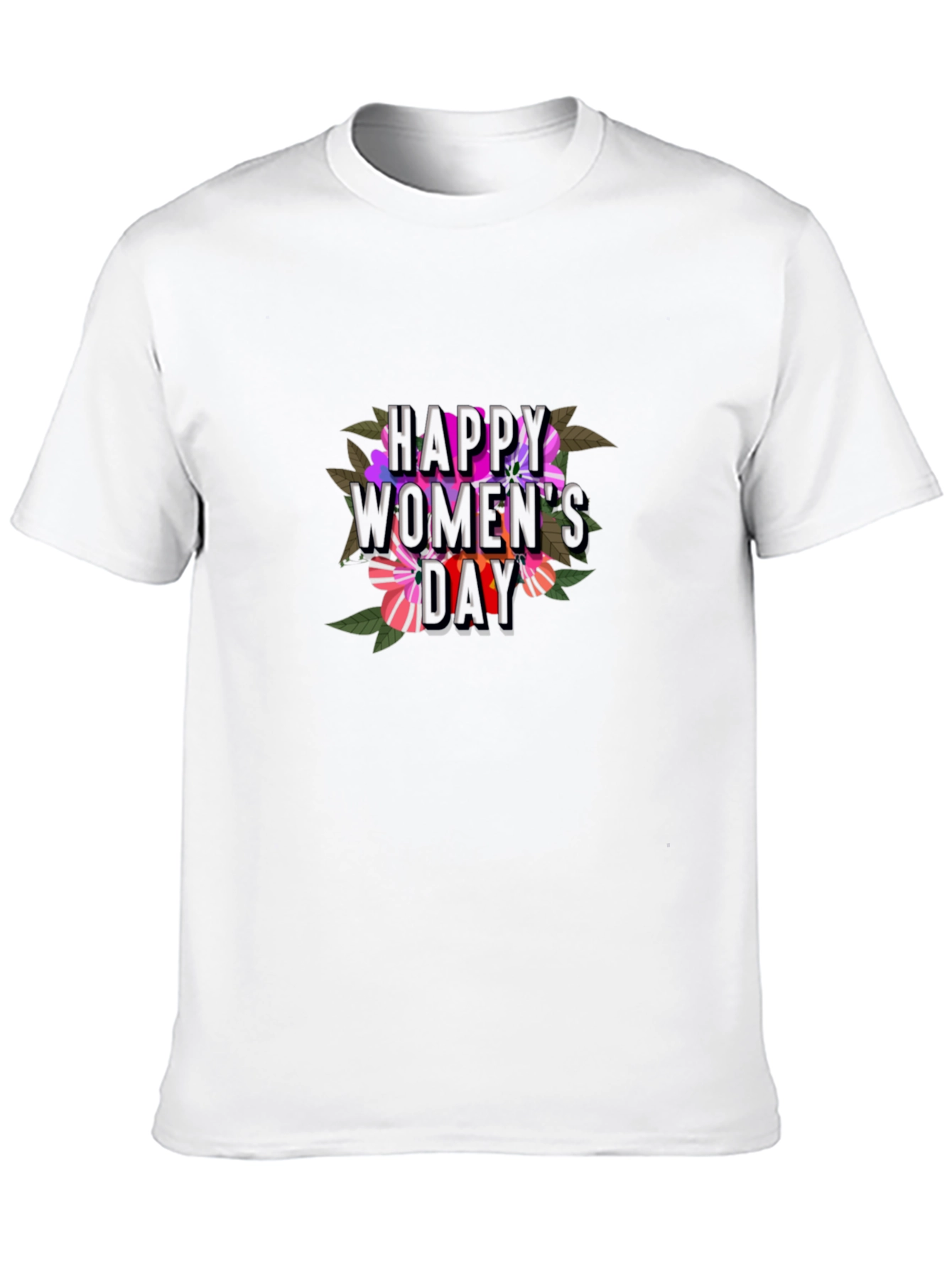 Happy Womens Day Graphic Tee - Black