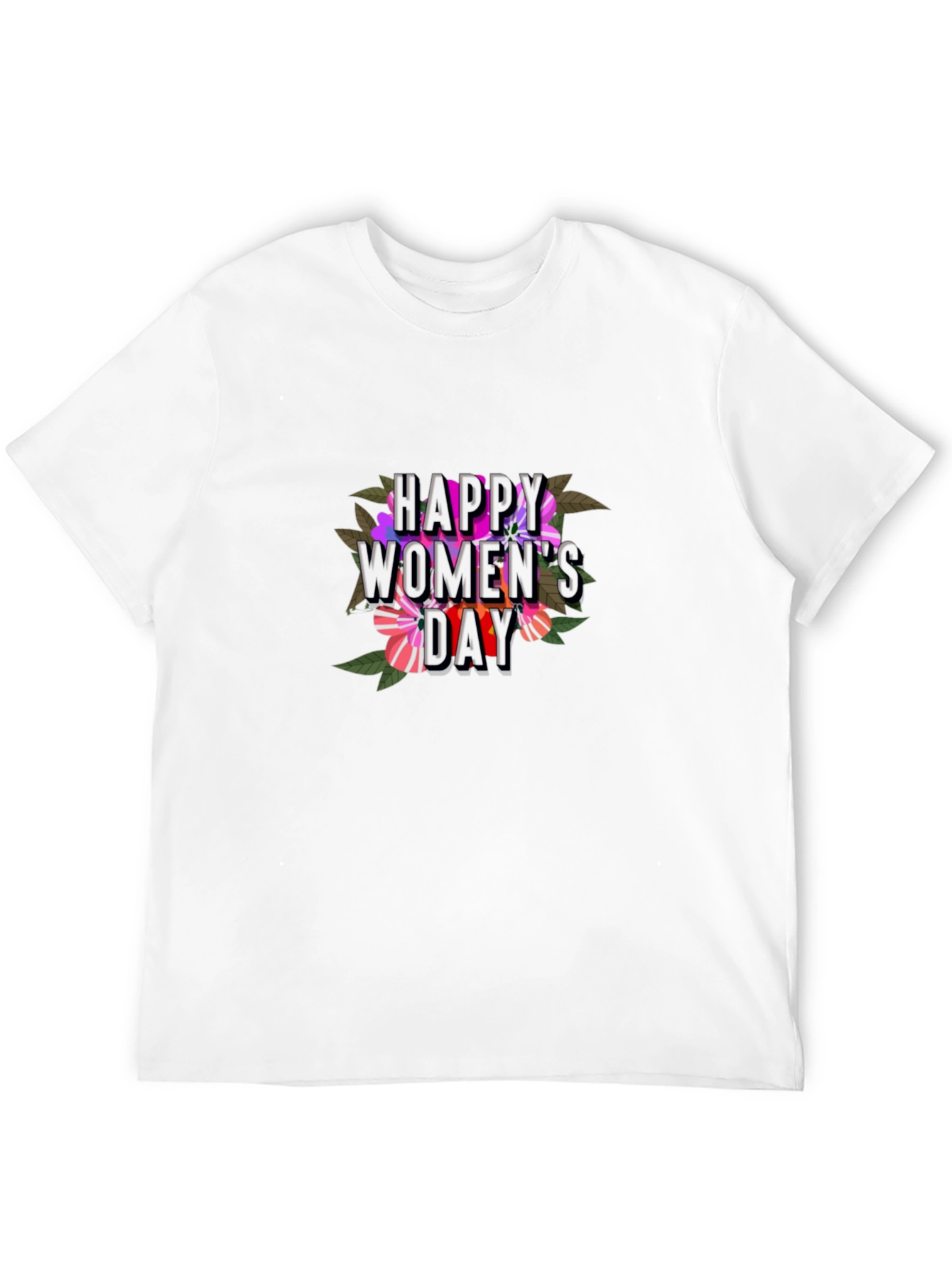 Happy Womens Day Graphic Tee - Black