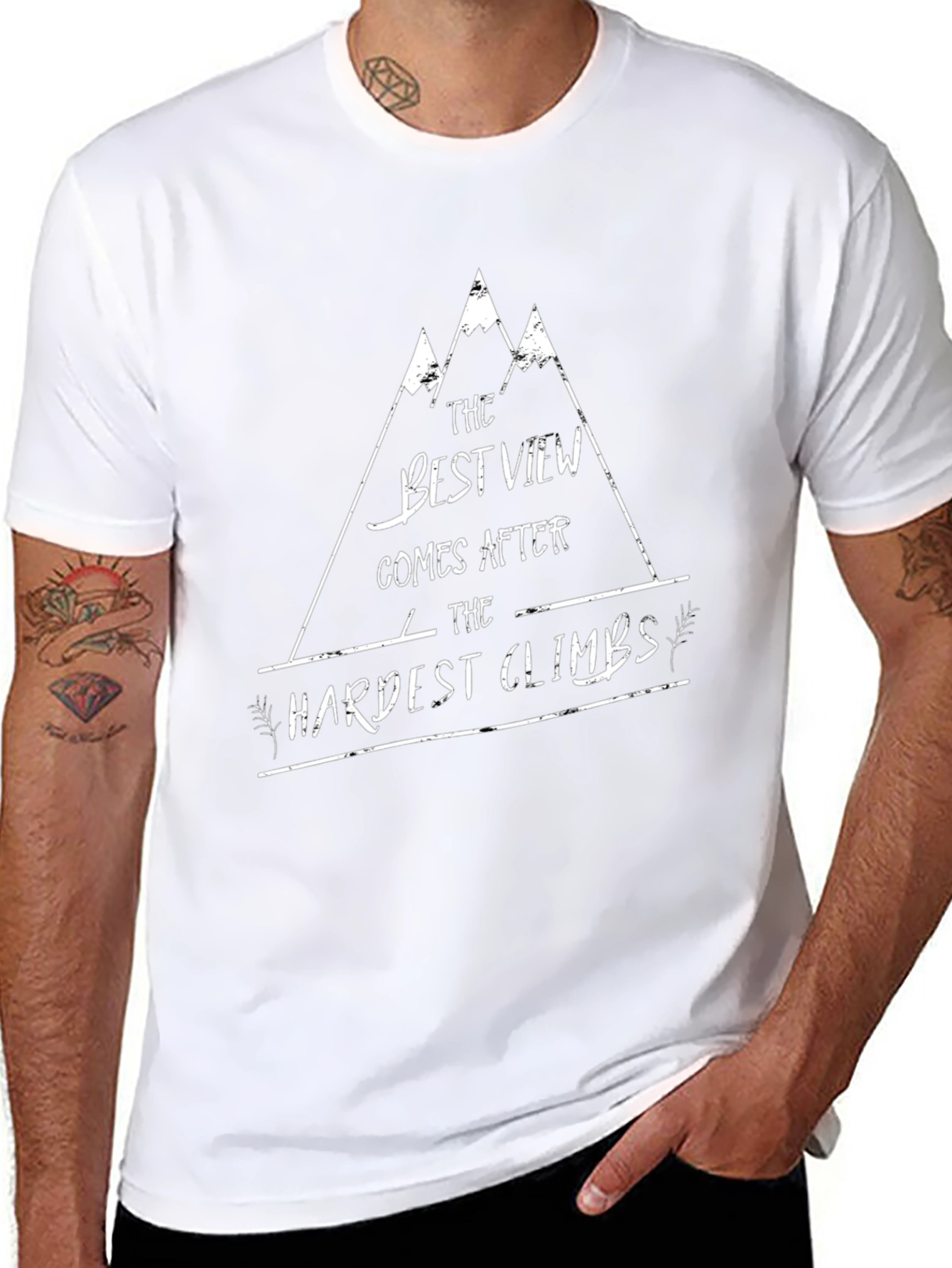 Motivational Climbing T-Shirt: Best View After Hardest Climbs
