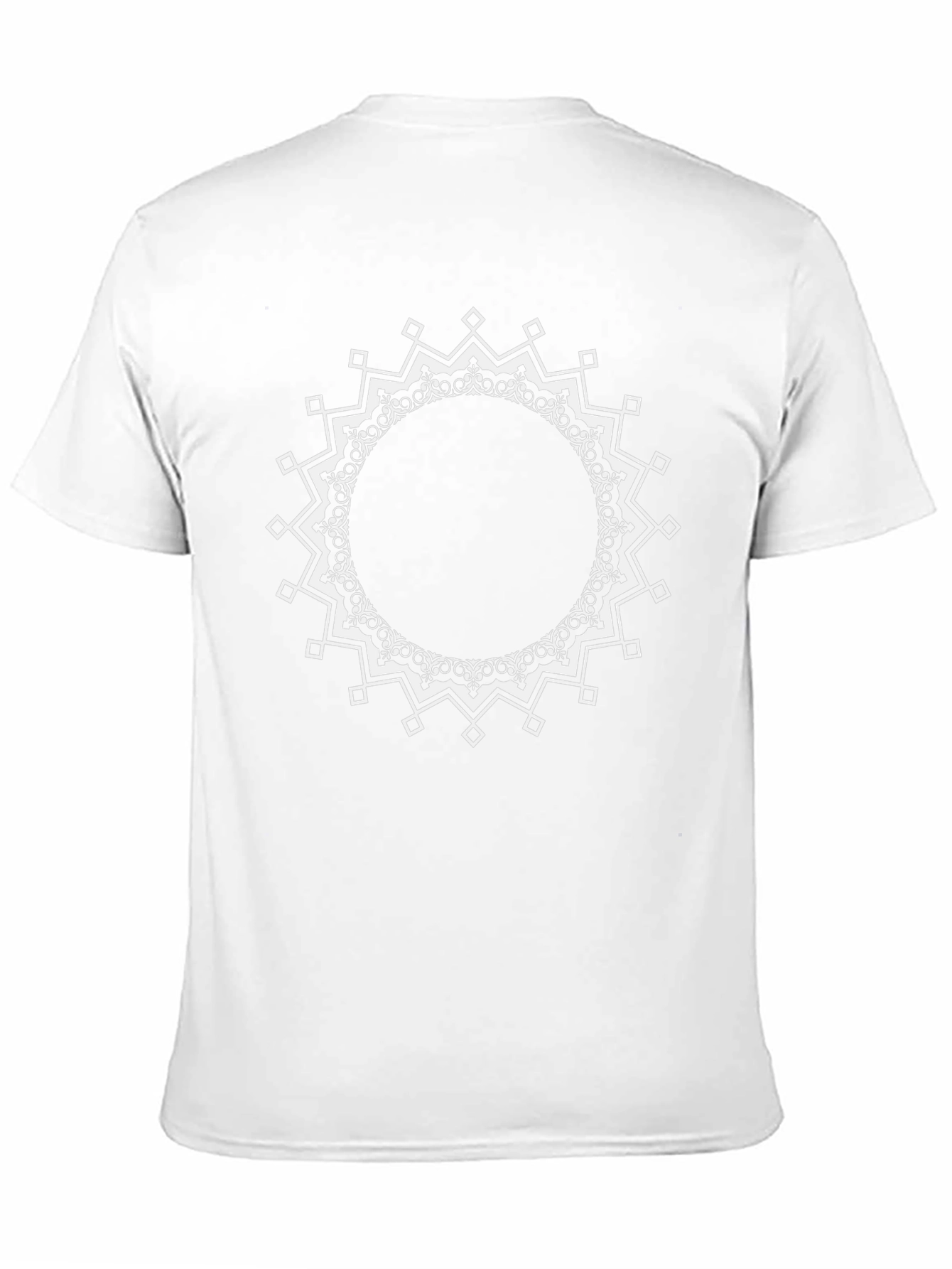 Geometric Mandala Print Black Tee