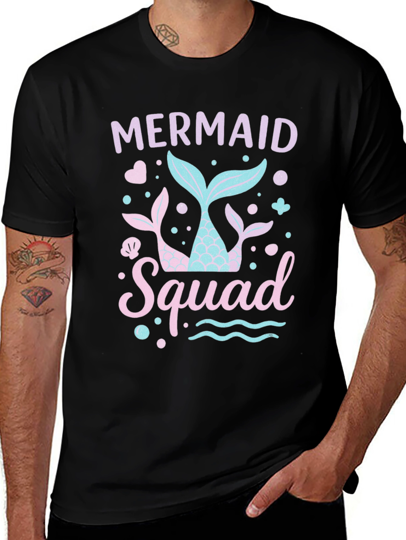 Mermaid Squad Black T-Shirt