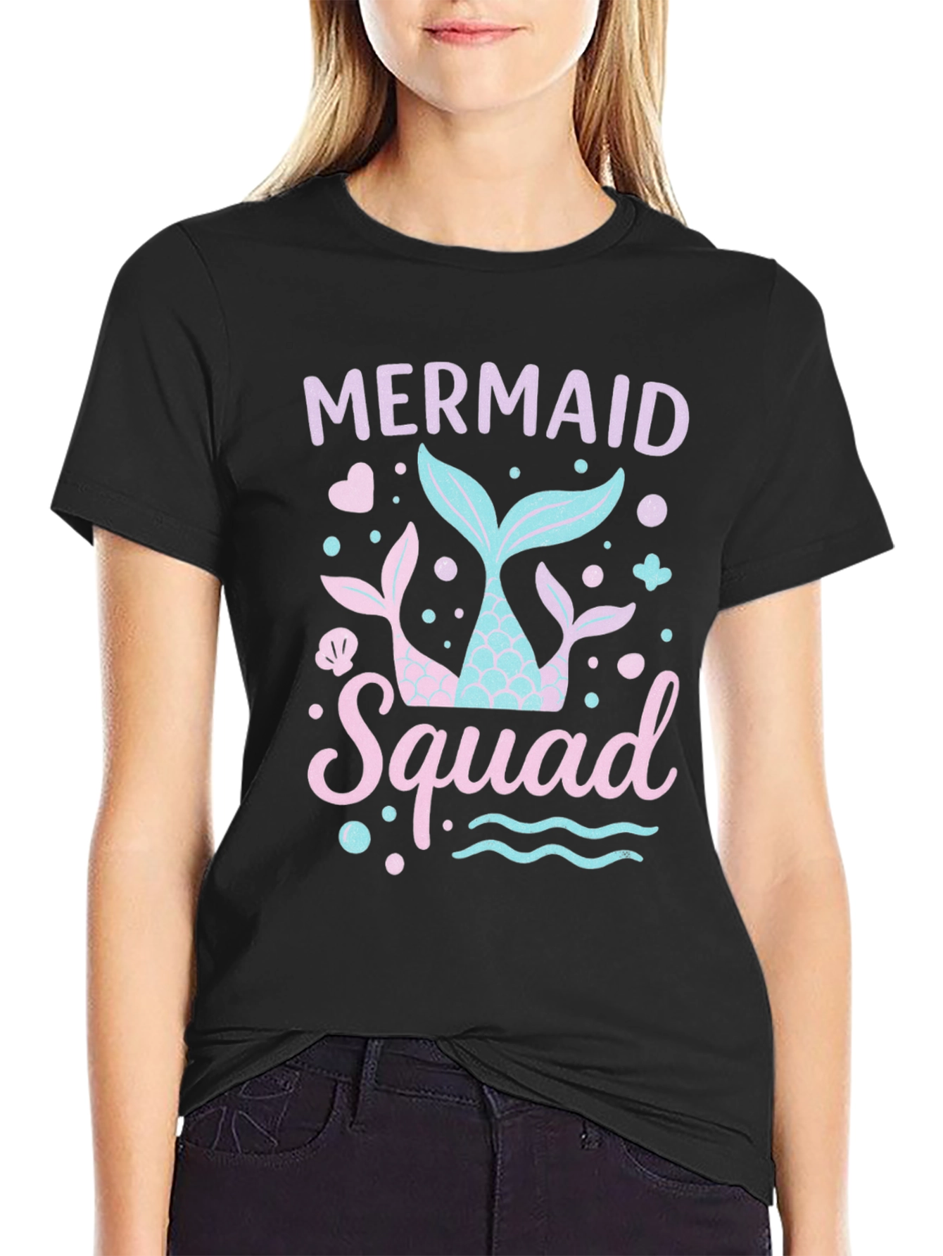 Mermaid Squad Black T-Shirt
