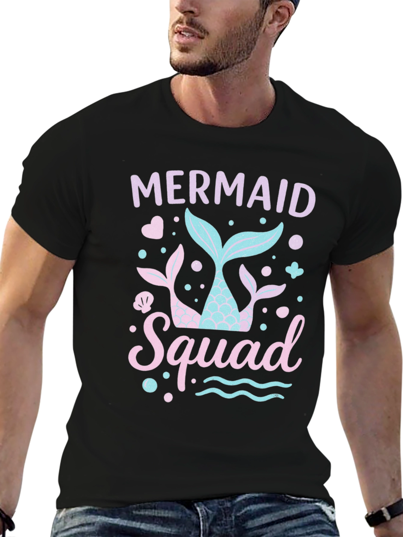 Mermaid Squad Black T-Shirt