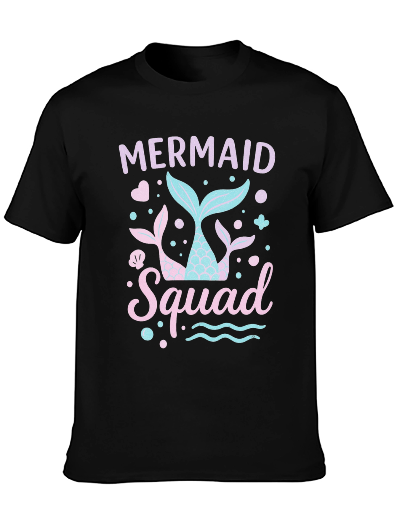 Mermaid Squad Black T-Shirt