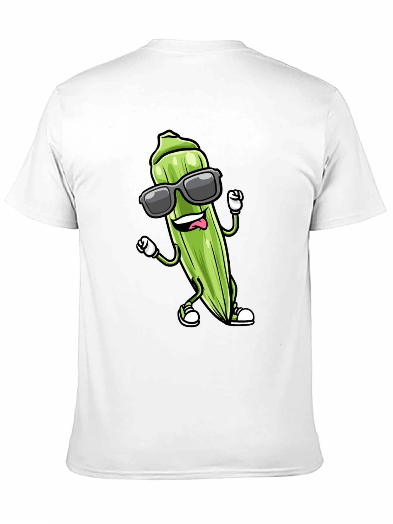 Cool Okra Graphic Tee - Black Cotton Blend