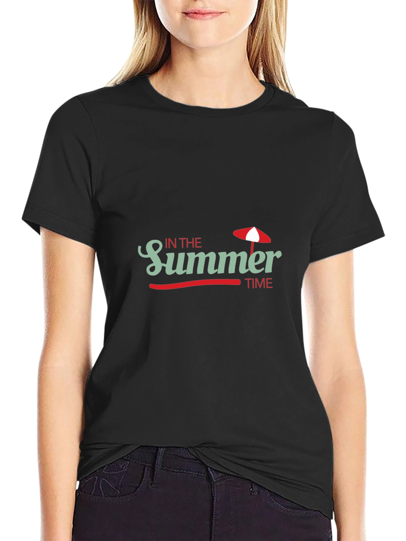 In the Summer Time Black T-Shirt