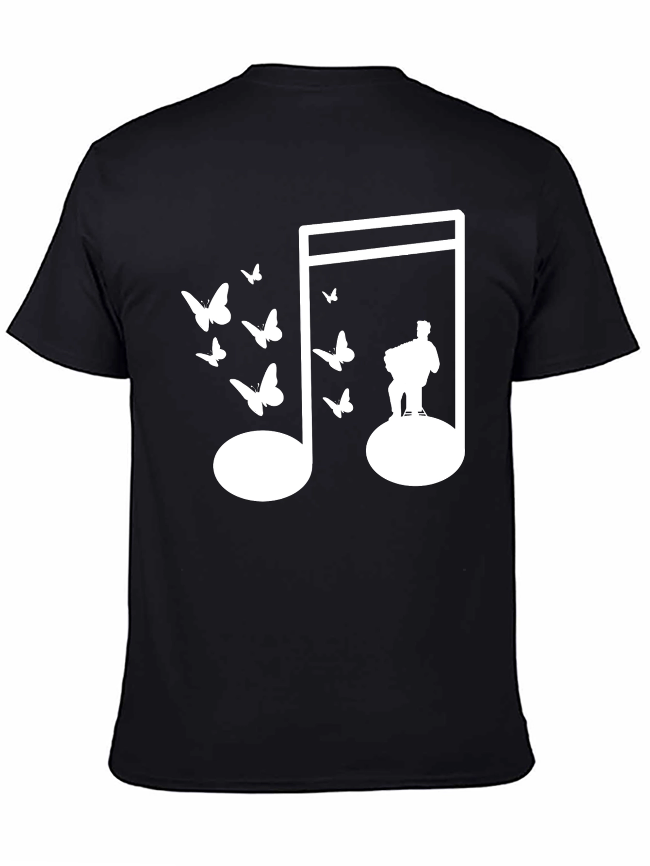 Musical Note Butterfly Graphic Tee