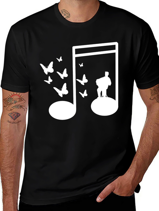 Musical Note Butterfly Graphic Tee