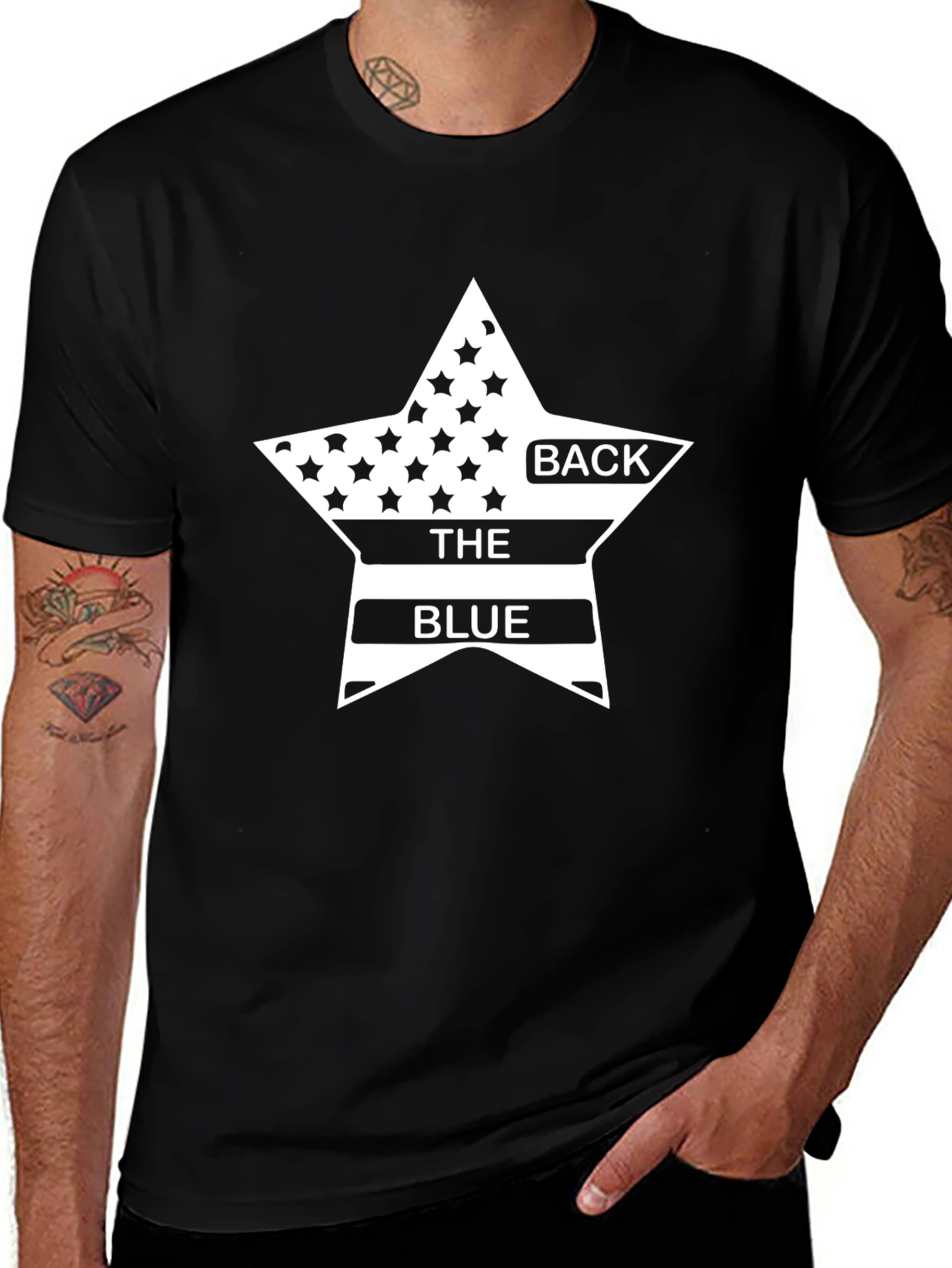 Back the Blue T-Shirt Patriotic Design