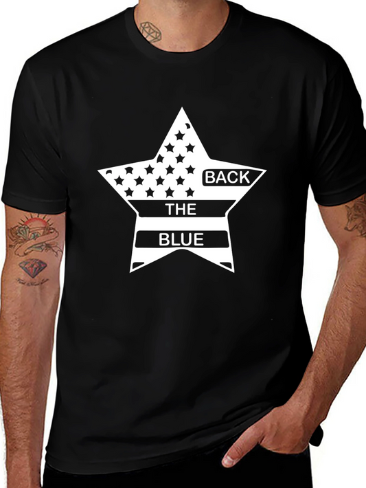 Back the Blue T-Shirt Patriotic Design