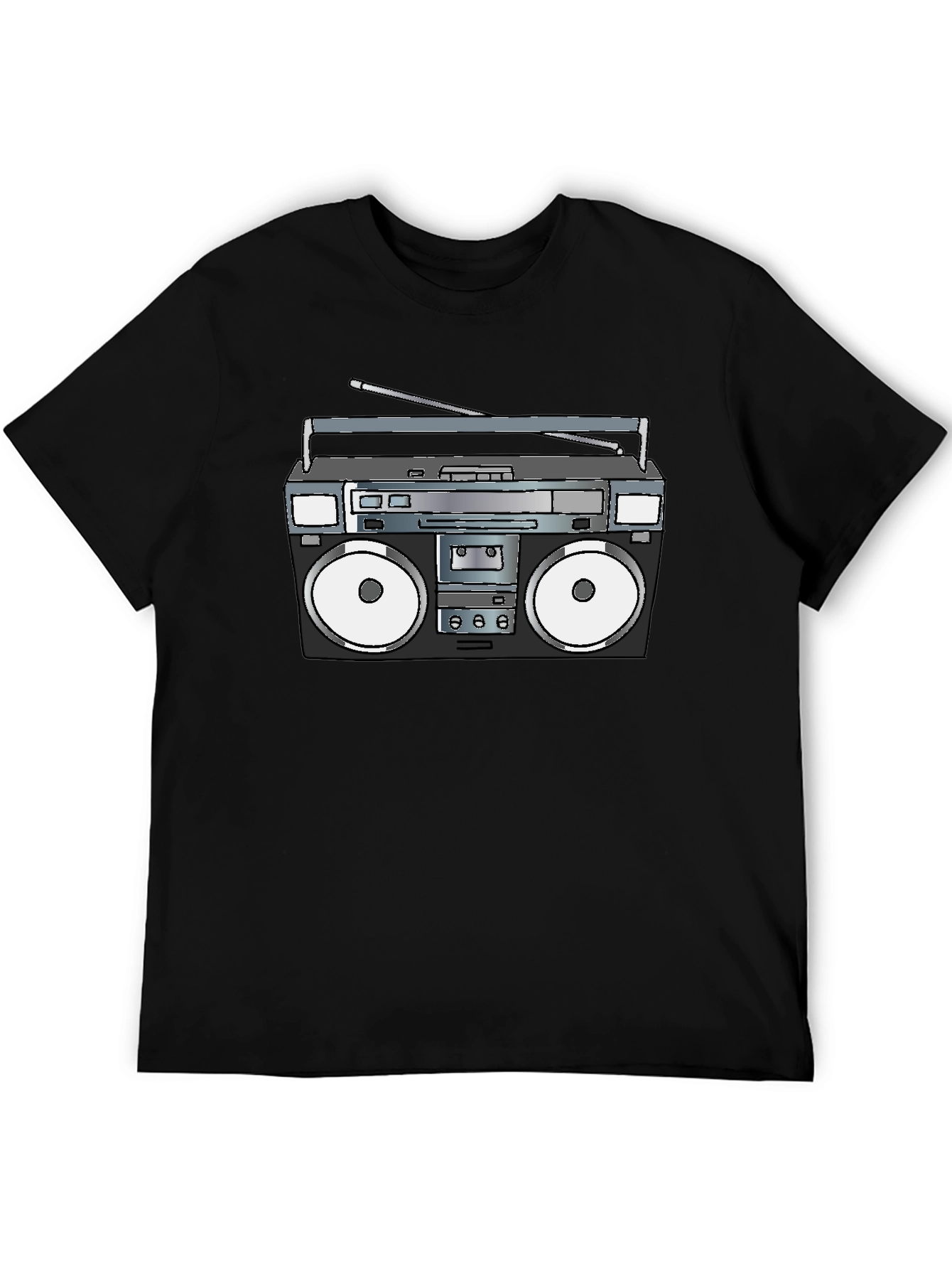 Retro Boombox T-Shirt - Black