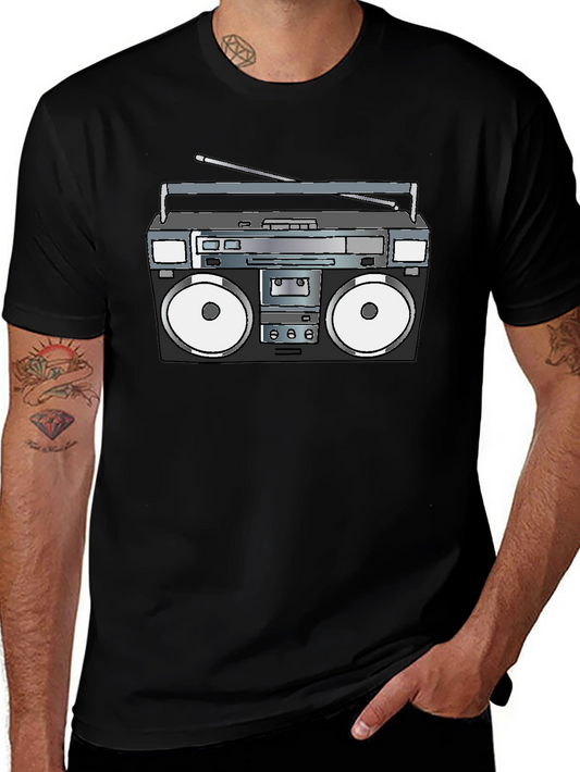 Retro Boombox T-Shirt - Black