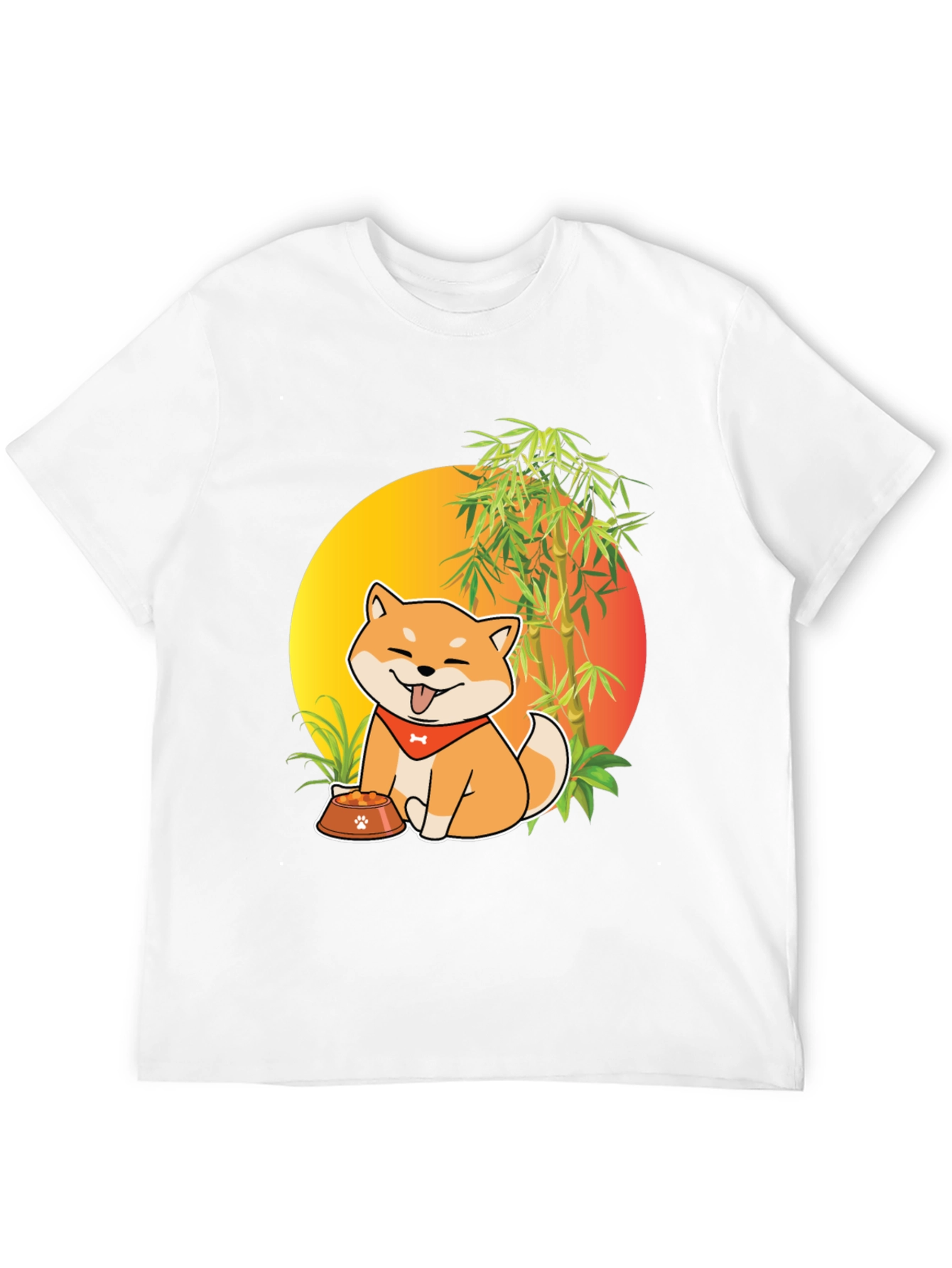 Shiba Inu Dog Cartoon Graphic T-Shirt