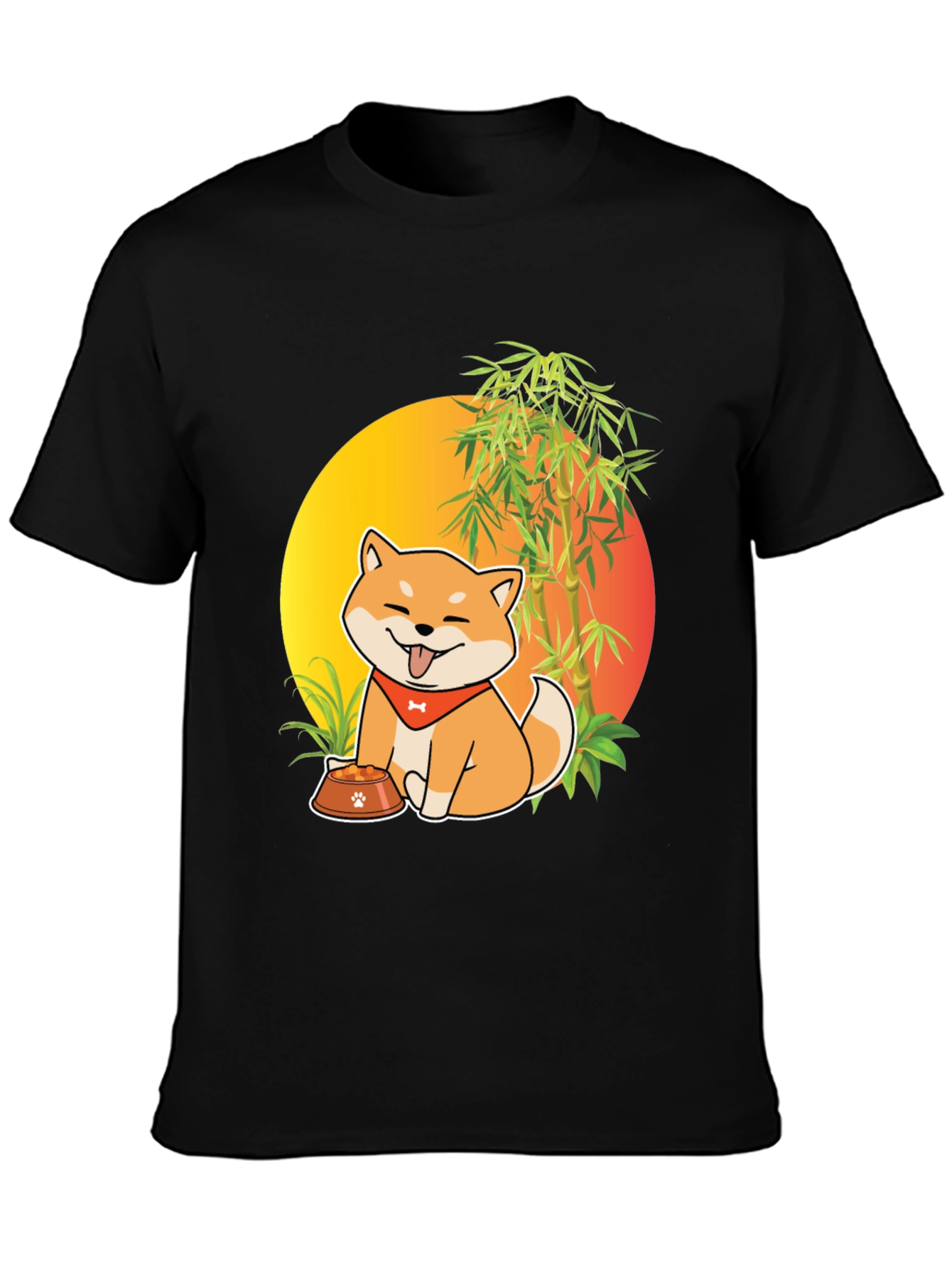 Shiba Inu Dog Cartoon Graphic T-Shirt