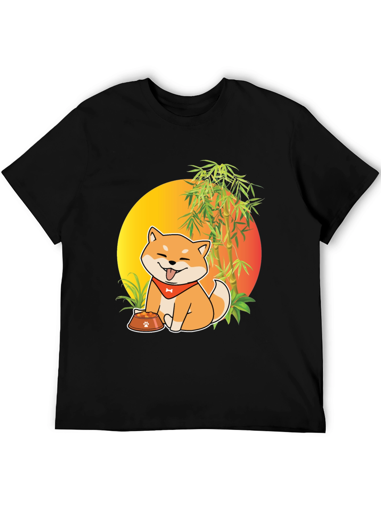 Shiba Inu Dog Cartoon Graphic T-Shirt