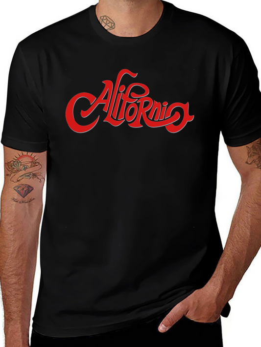 California Graphic Print Black T-Shirt