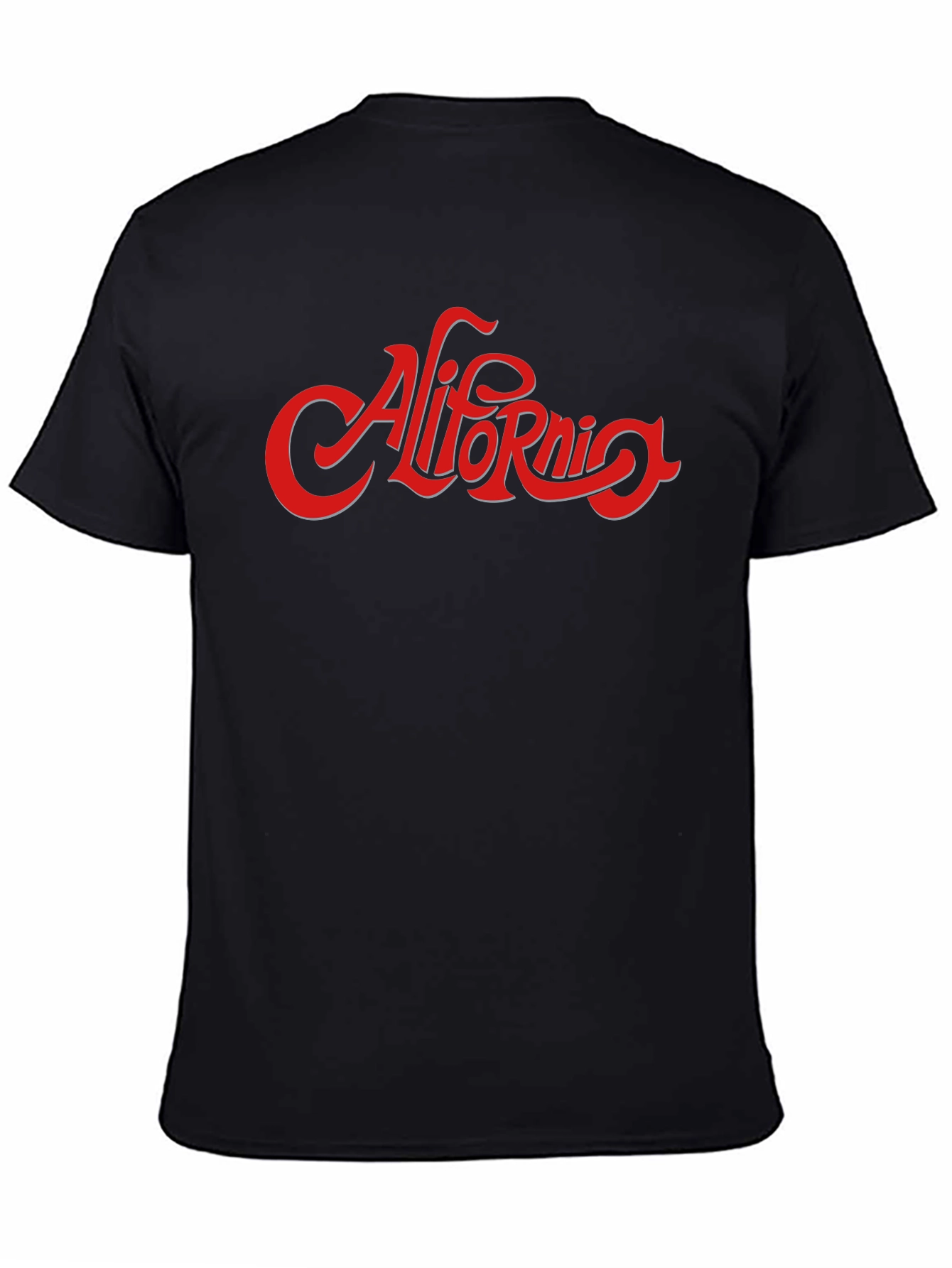California Graphic Print Black T-Shirt