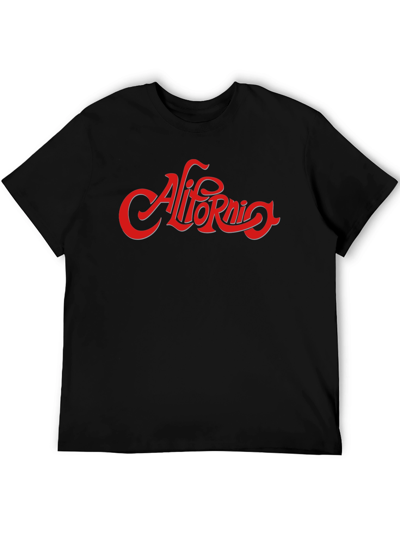 California Graphic Print Black T-Shirt
