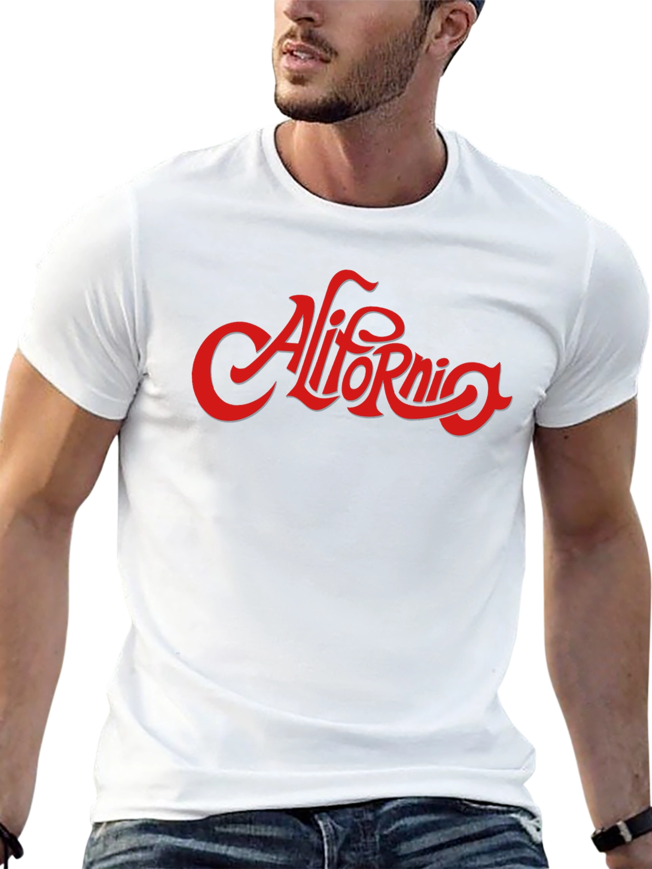 California Graphic Print Black T-Shirt