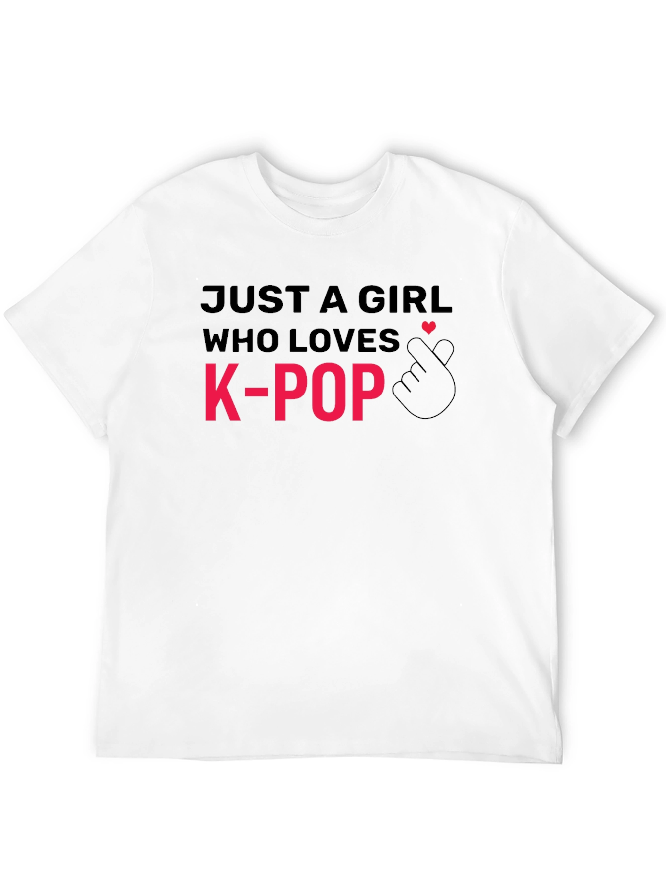 Just a Girl Who Loves K-Pop Black T-Shirt