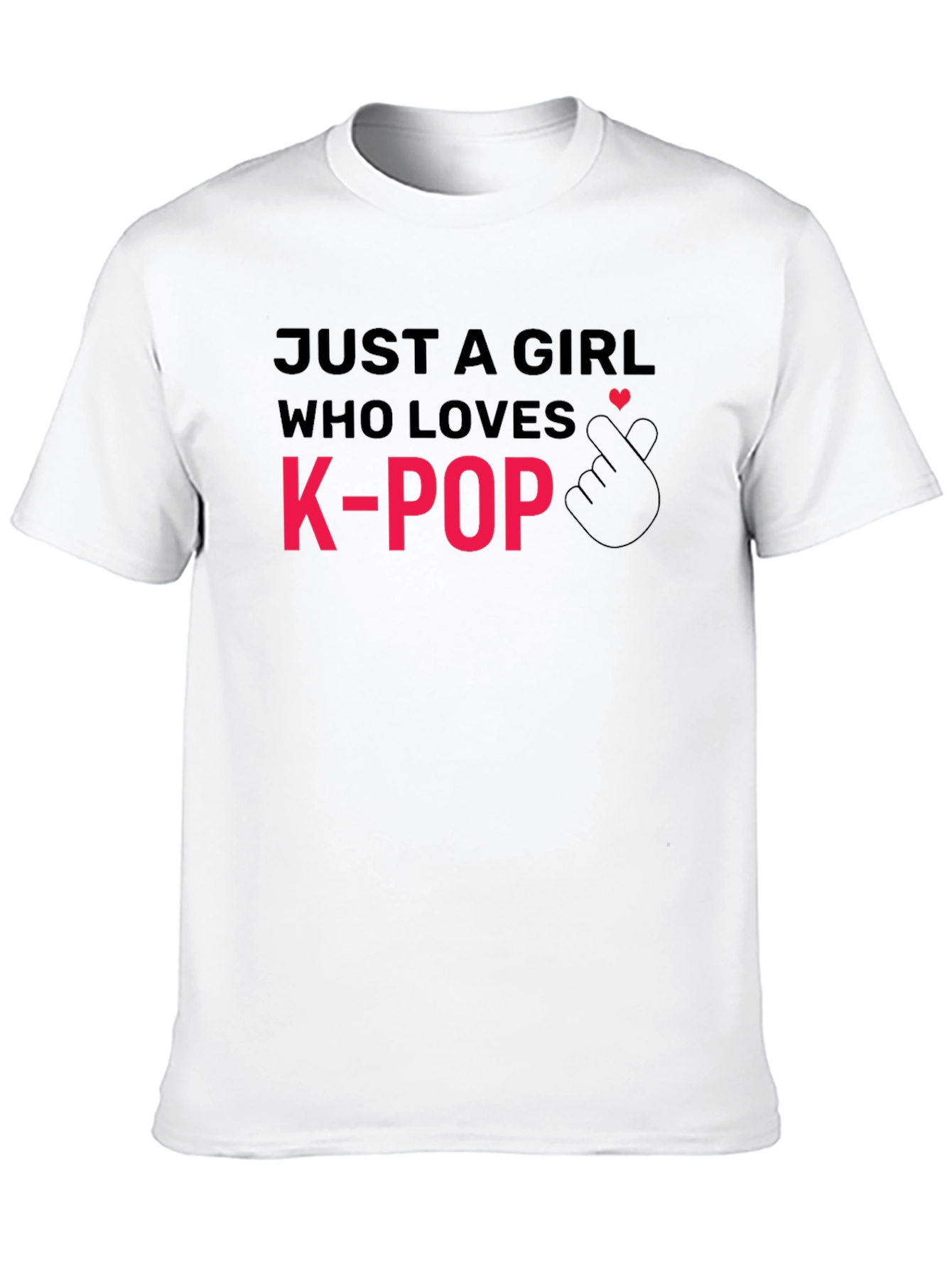 Just a Girl Who Loves K-Pop Black T-Shirt