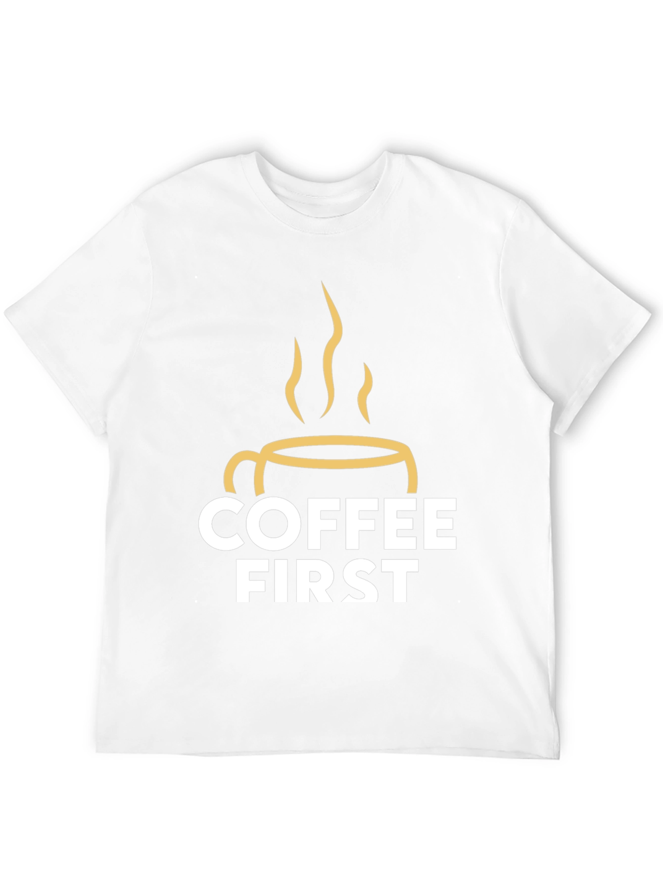 Coffee First Graphic Tee - Black Unisex T-Shirt