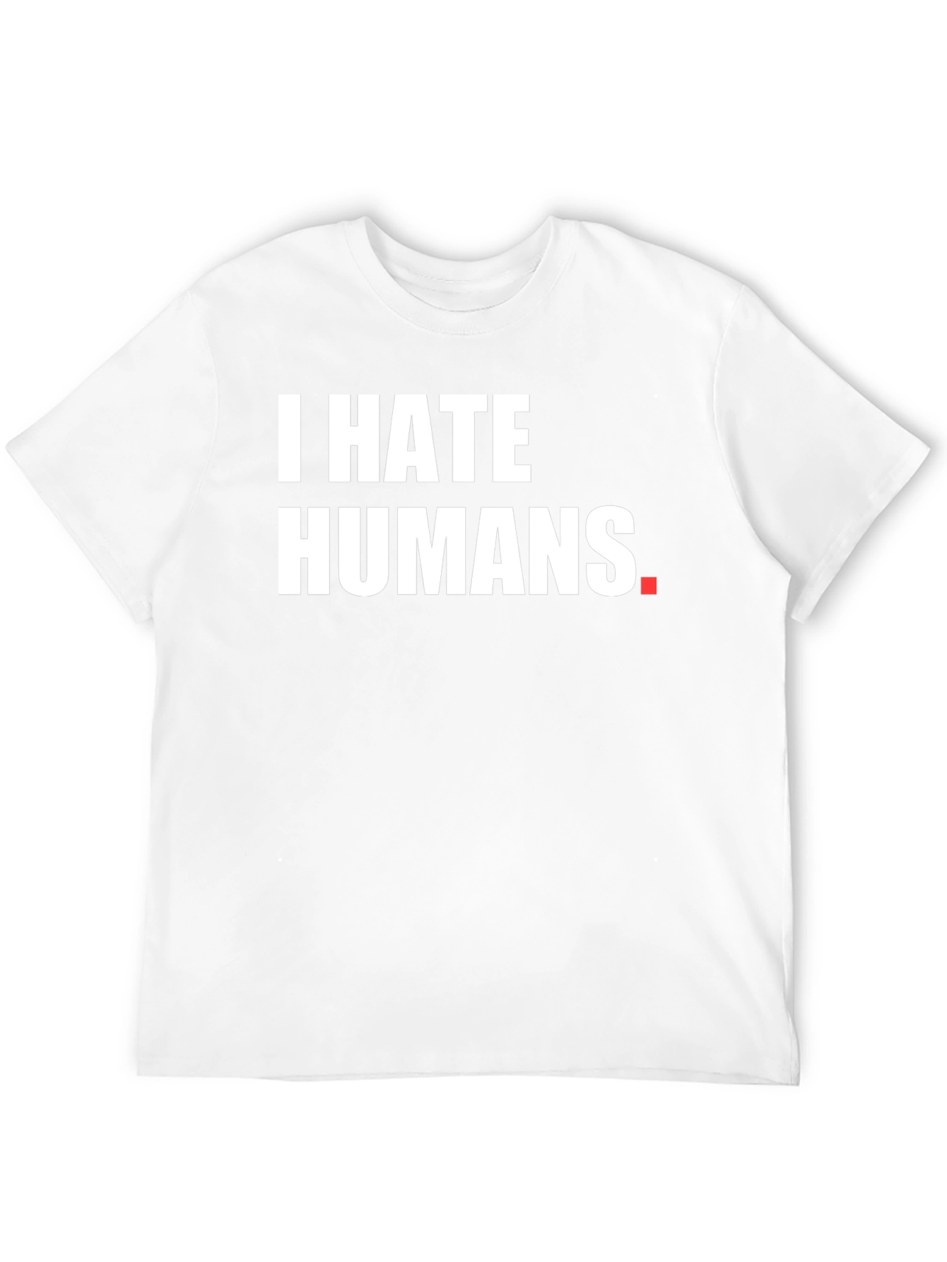 I HATE HUMANS Black Graphic Tee - Novelty Shirt