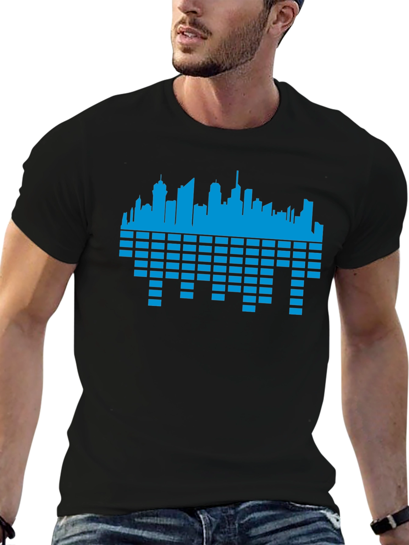 Cityscape Equalizer Graphic Tee