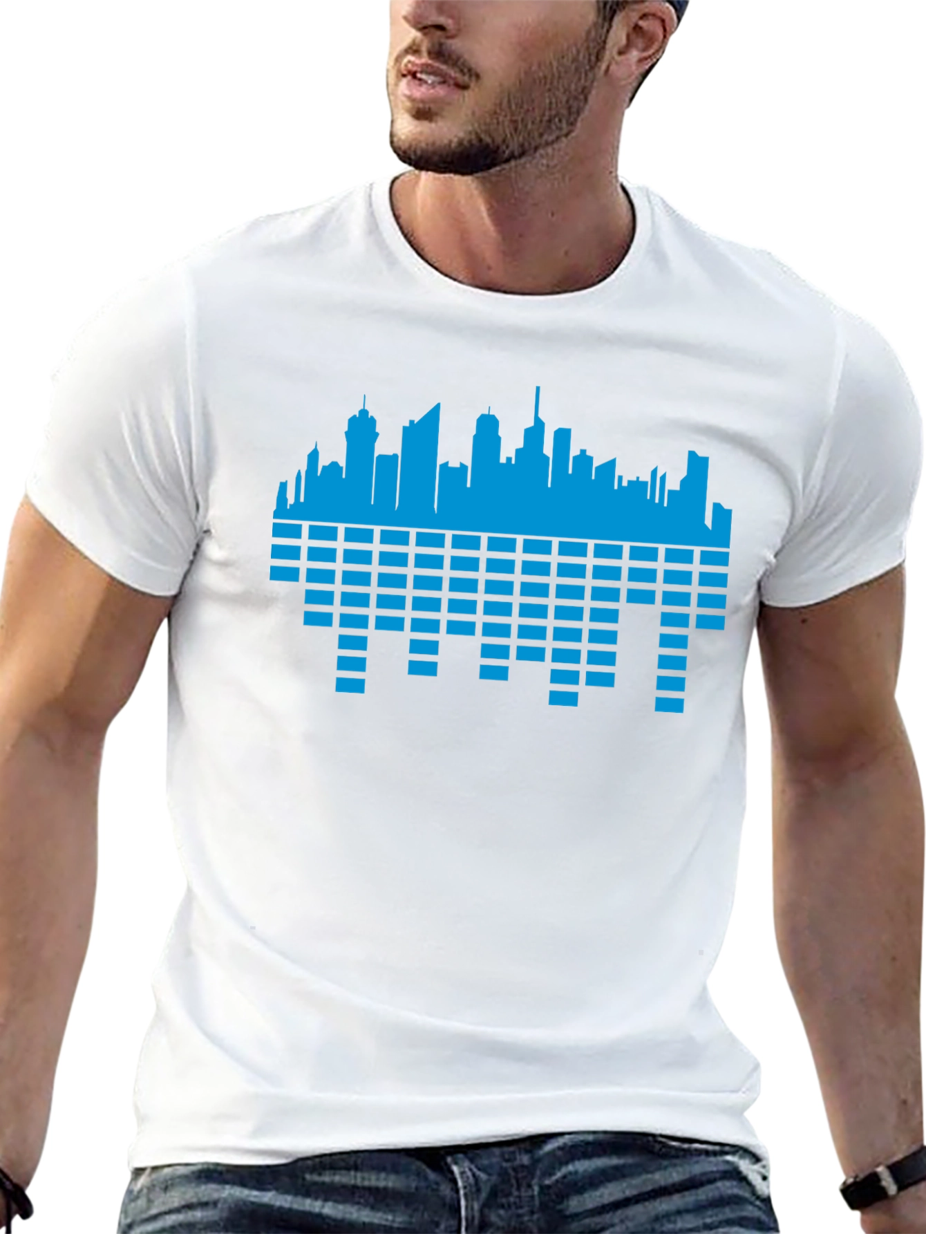 Cityscape Equalizer Graphic Tee