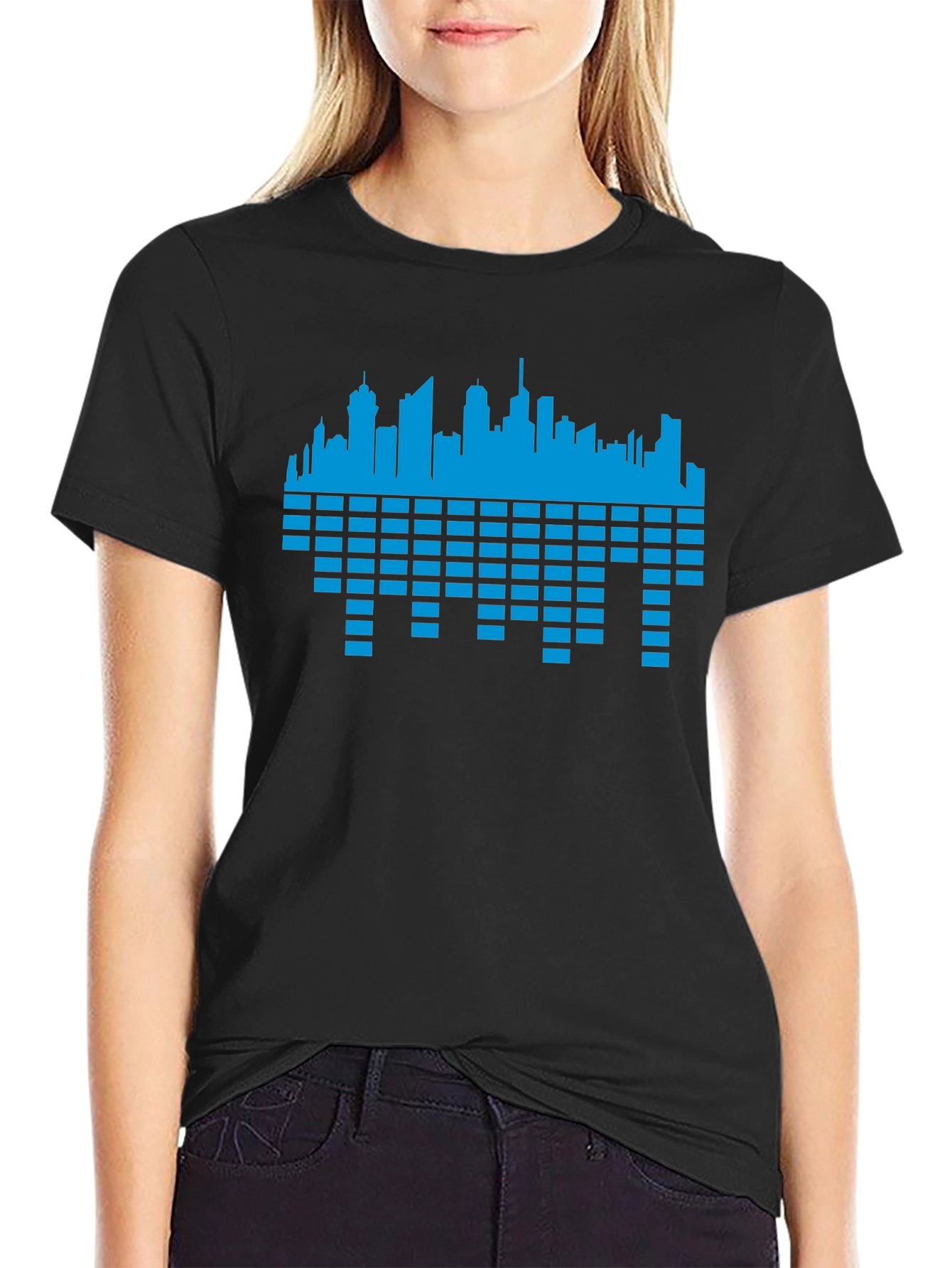 Cityscape Equalizer Graphic Tee