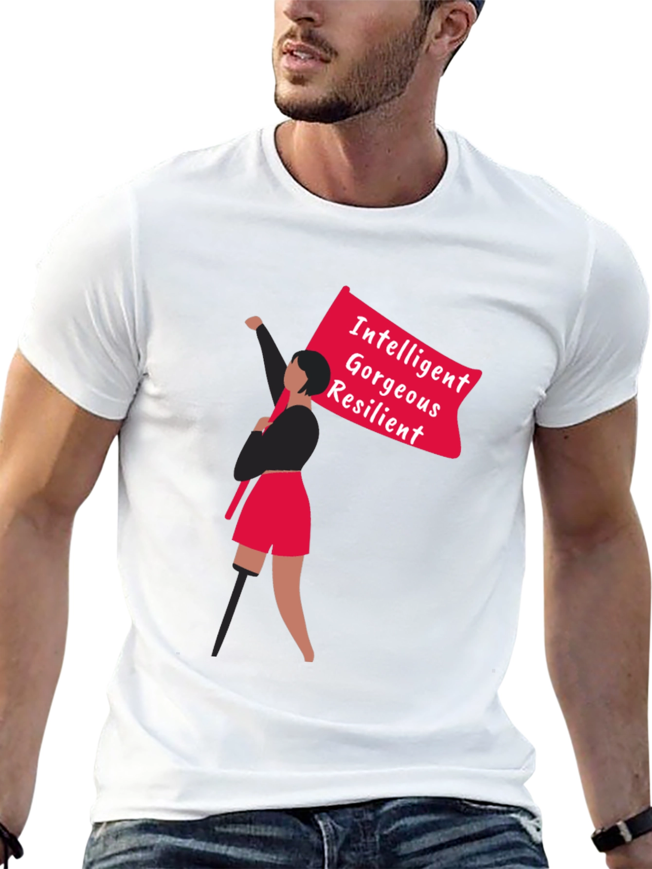 Empowered Graphic Tee - Intelligent Gorgeous Resilient