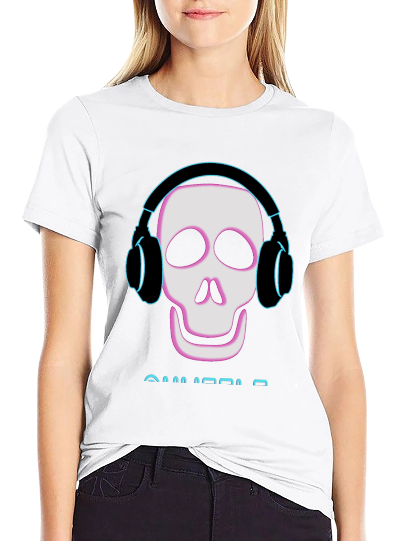 Skull With Headphones Graphic Tee