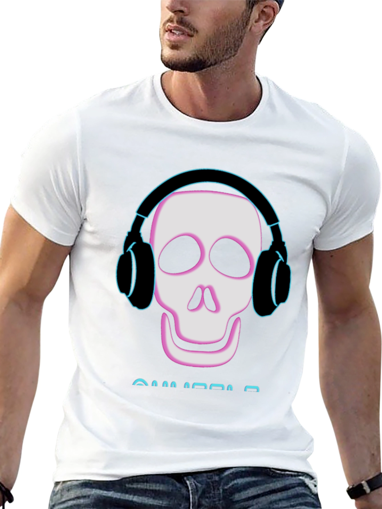 Skull With Headphones Graphic Tee