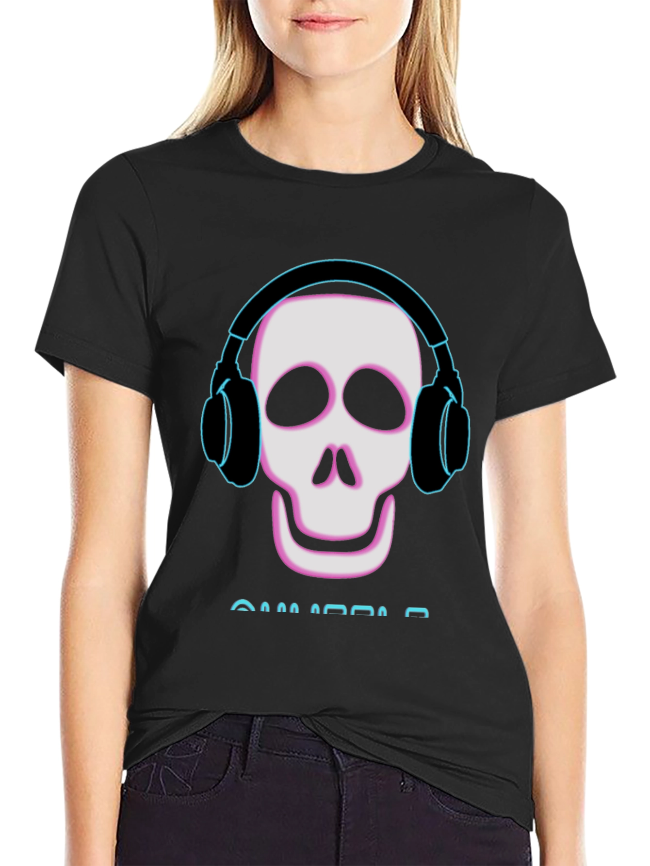 Skull With Headphones Graphic Tee