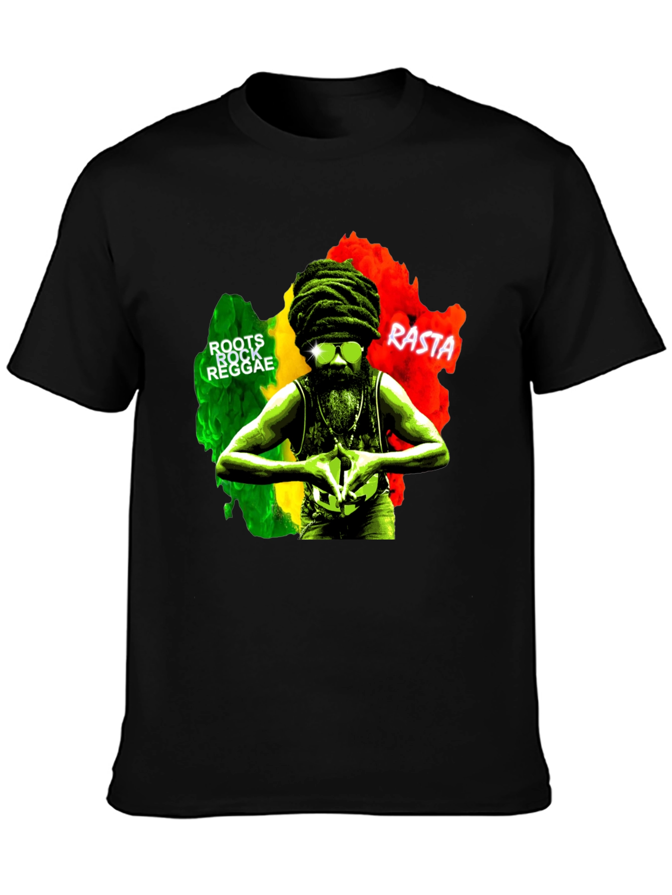 Rasta Roots Reggae T-Shirt - Black